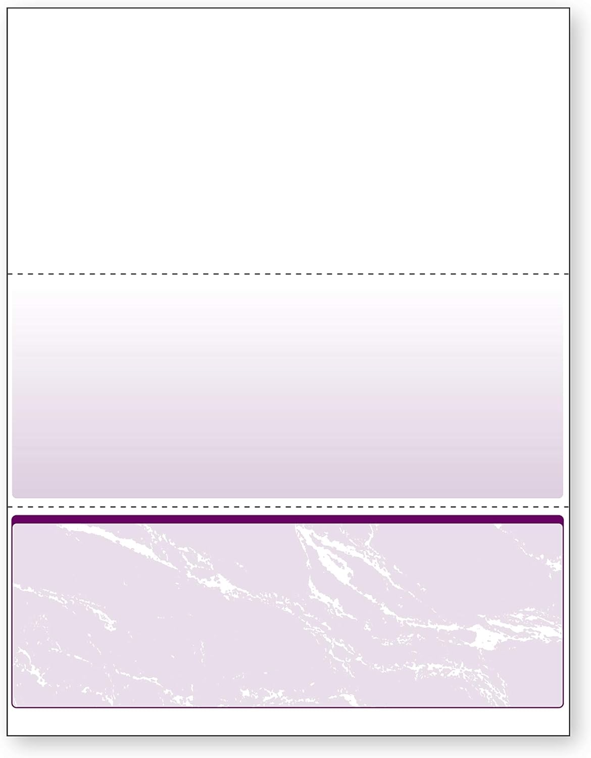 DocuGard Standard Purple Marble Bottom High Security Check Paper - QuickBooks & Laser/Inkjet Printer Compatible - 11 Security Features - 500 Blank Business Checks (04523)