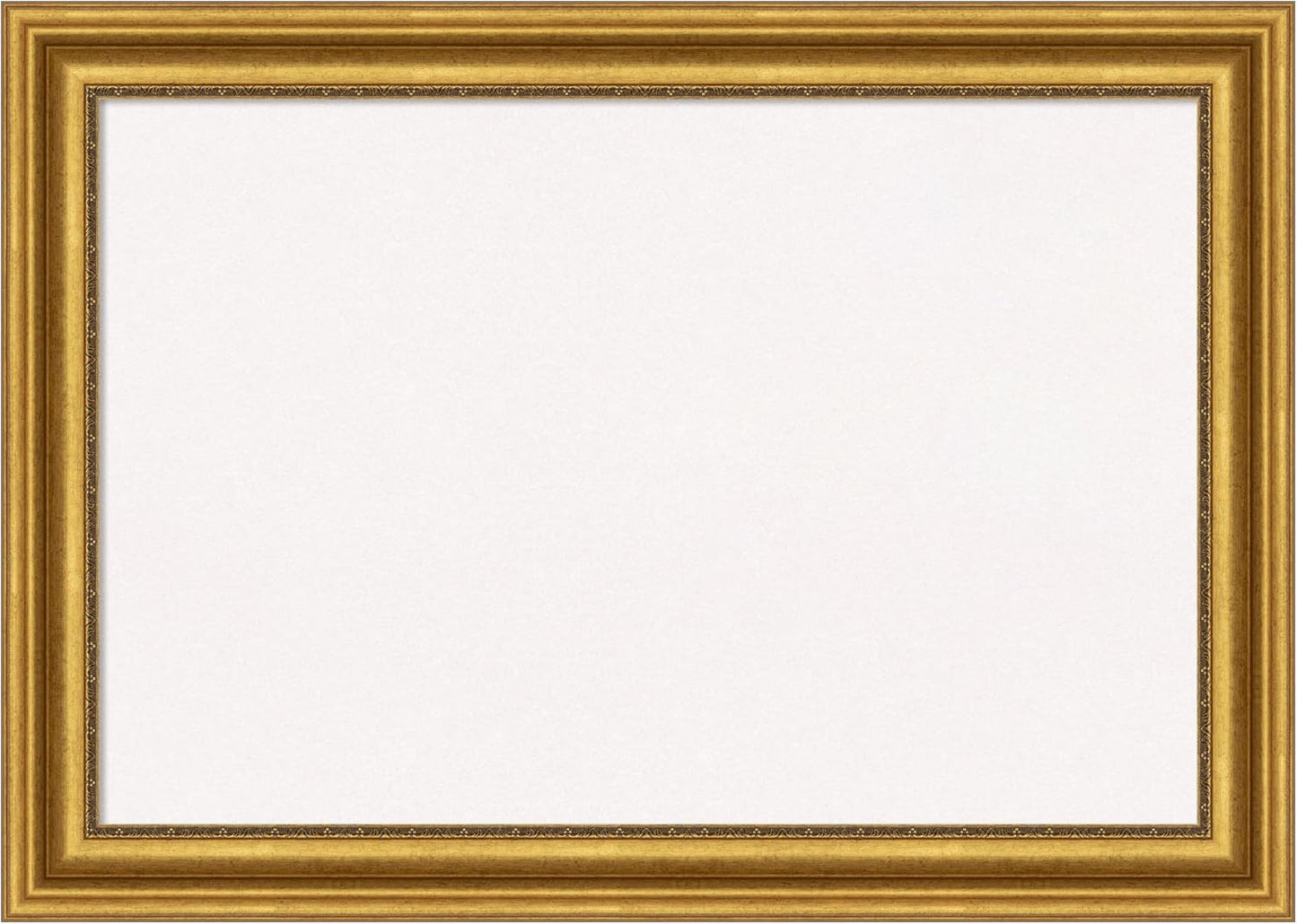 Amanti Art White Cork Board for Wall, 30x42 Vision Board with Gold Frame, Large Corkboard Office Decor for Home Organization, Traditional Corkboard Pinboard to display items for home organization