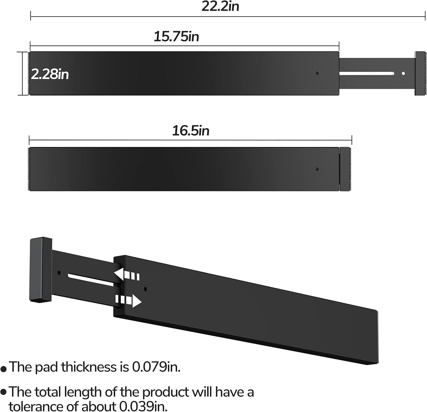 BAMEOS Drawer Dividers Bamboo Separators Organization Expandable Organizers for Kitchen Bedroom Bathroom Dresser Office 4-pack