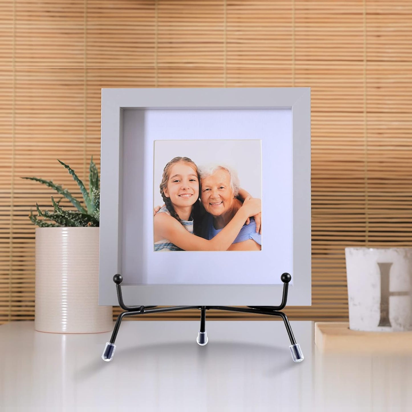 Chumia 18 Pcs Anti Slip Plate Stands for Display, Black Iron Easel Plate Holder Picture Frame Holder Stand for Display Decorative Photo Tabletop Artwork(4, 6, 8 Inch)