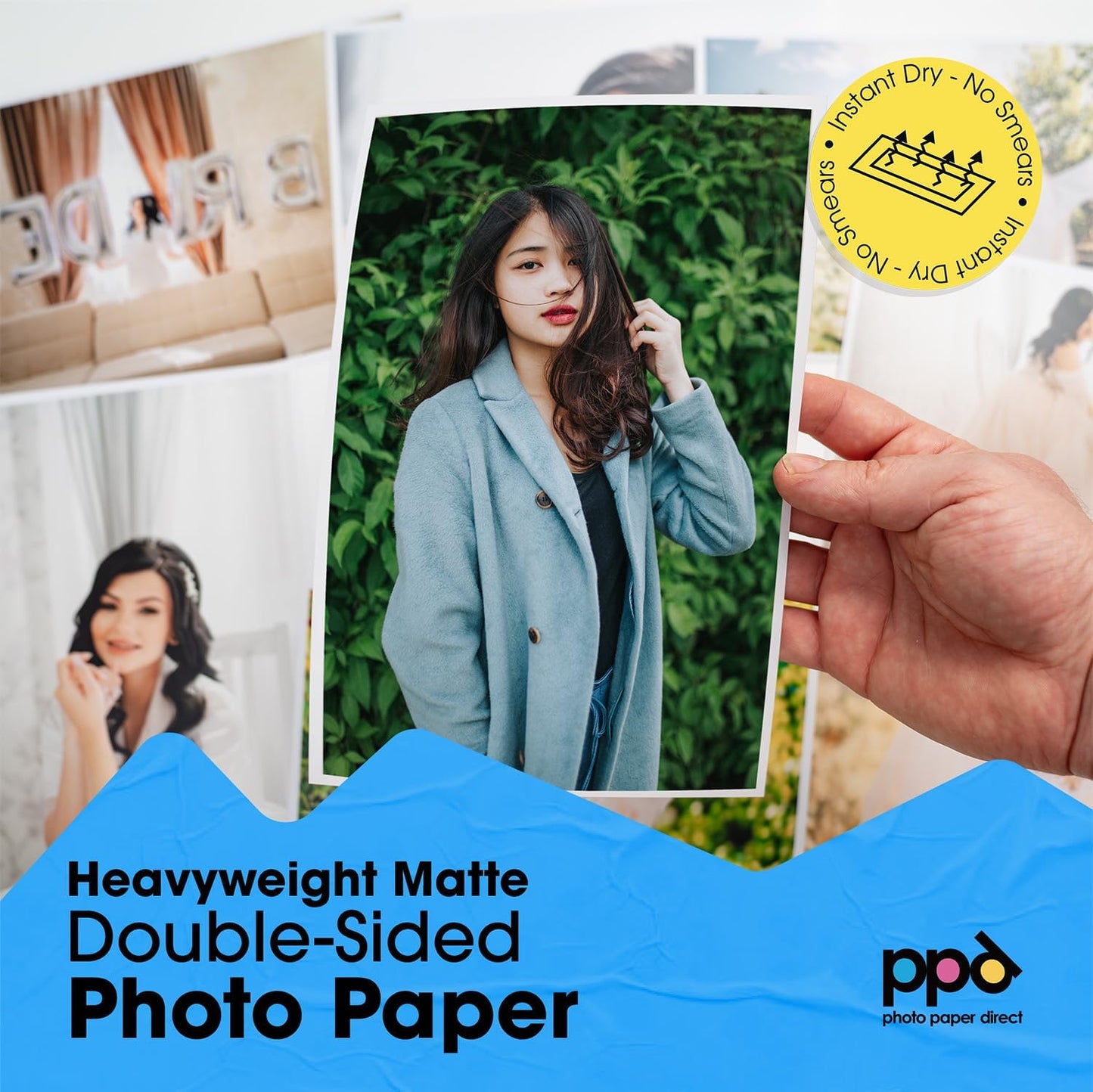 PPD 50 Sheets Inkjet Matte Double Sided Heavyweight Photo Quality Paper LTR 8.5 x 11 53lbs. 210gsm 9mil (PPD-45-50)