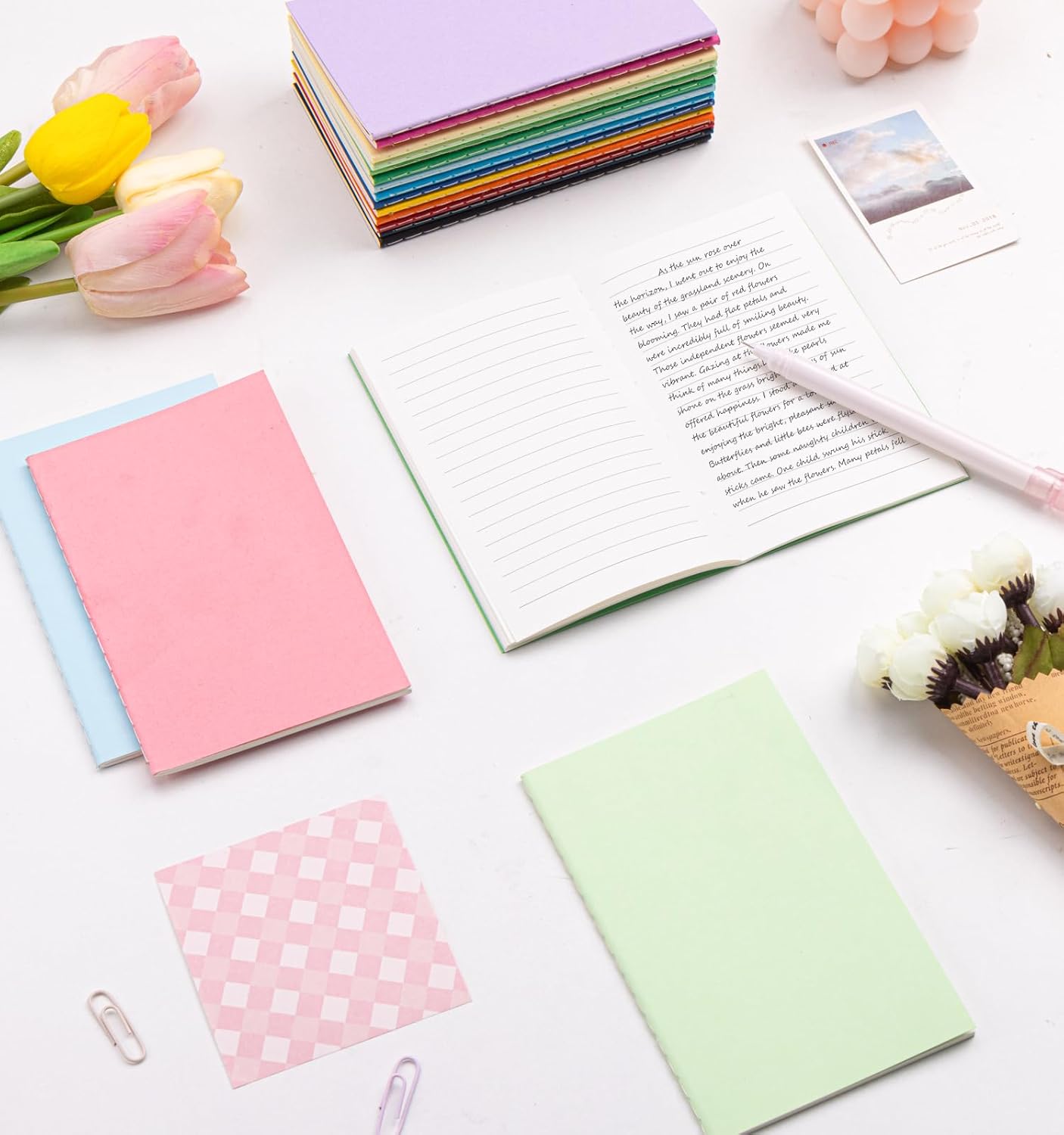 60 Pack Mini Pocket Colorful Lined Notebook Bulk, Journals Bulk, Small Notebooks 3.5x5.5, 30 Sheets/60 Pages, Mini Notebooks for Kids, Traveler, Students, School Supplies(Lined-60 pack, 15 Colors)