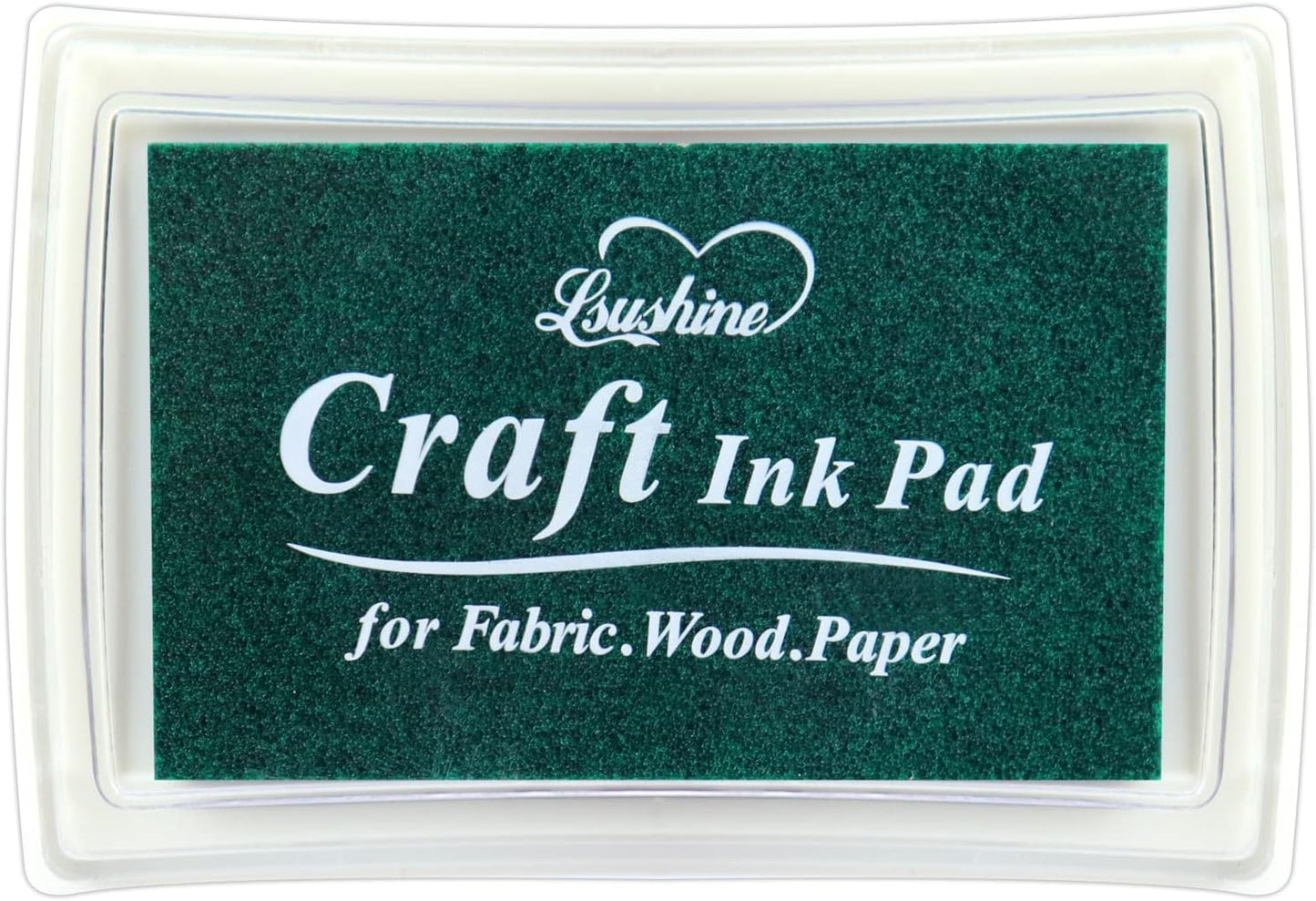 Craft Ink Pad for Rubber Stamps, Paper, Wooden, Fabric, Scrapbooking, Non-Toxic Finger Ink Pads for Kids (Blackish Green)