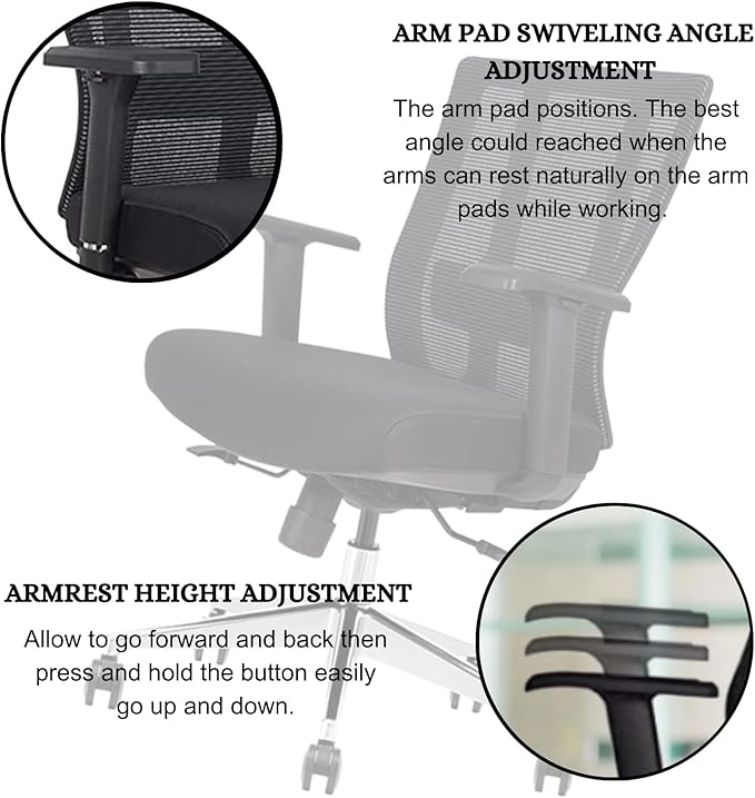 Ergonomic Conference Room Chair Mesh Back with Seat Slide - Adjustable Lumbar Support Computer Desk Chair with Height Adjustable Arms - 5-Star Polished Aluminum Base (Pack of 6)