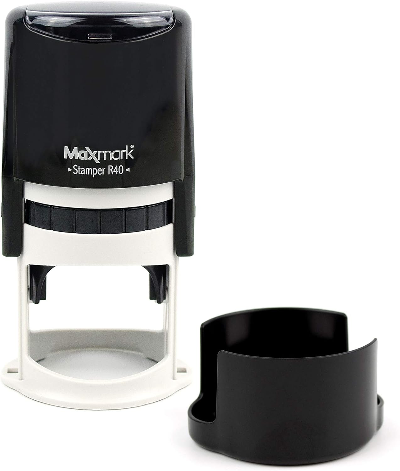 Round Notary Stamp for State of Vermont- Self Inking Stamp - Top Brand Unit with Bottom Locking Cover for Longer Lasting Stamp - 5 Year Warranty