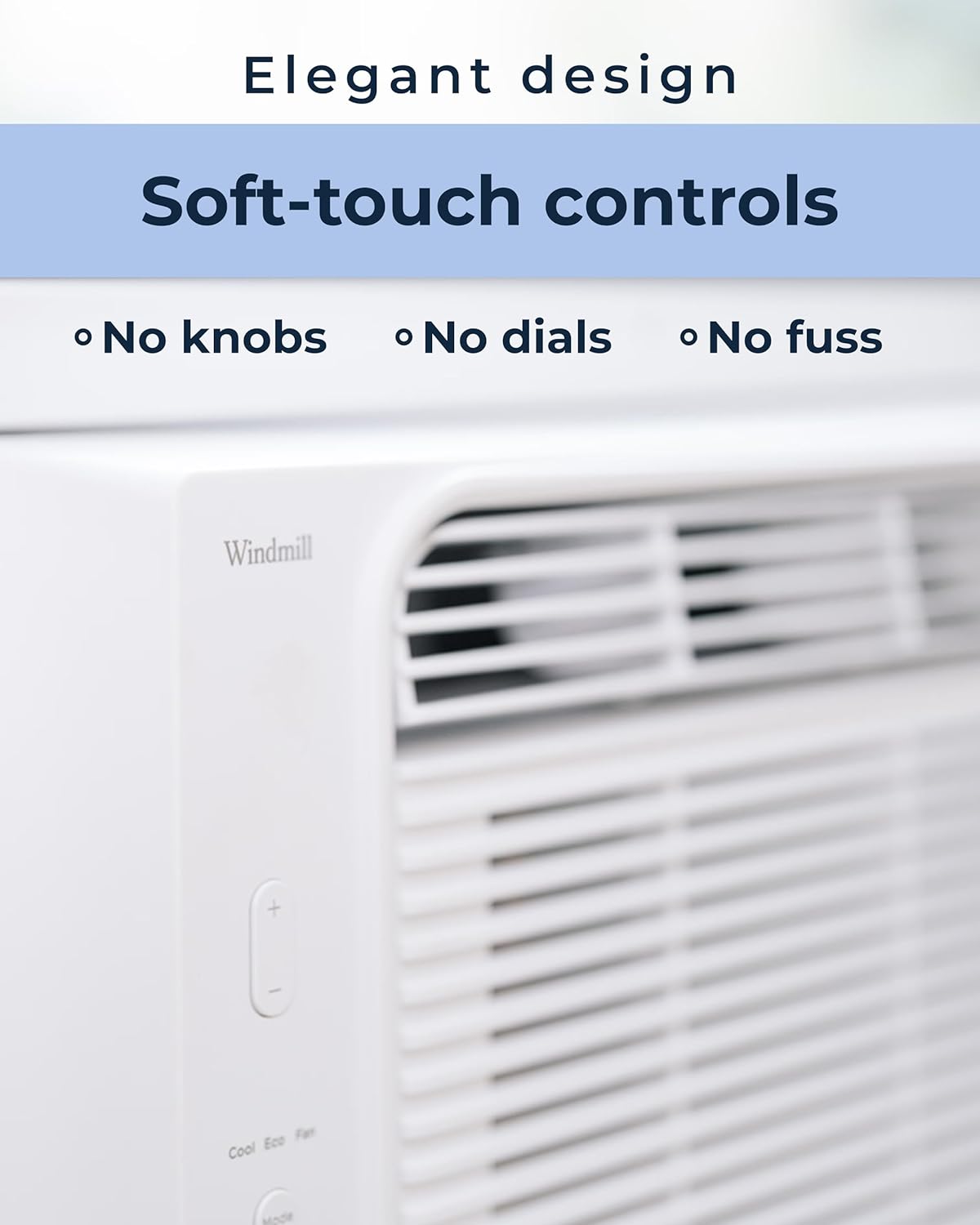 Windmill 5,000 BTU Lite Window Air Conditioner - Cools up to 150 Sq. Ft. - Easy Install, Voice-Enabled, Remote Control & App Control, Energy-Efficient AC Unit for Small Spaces
