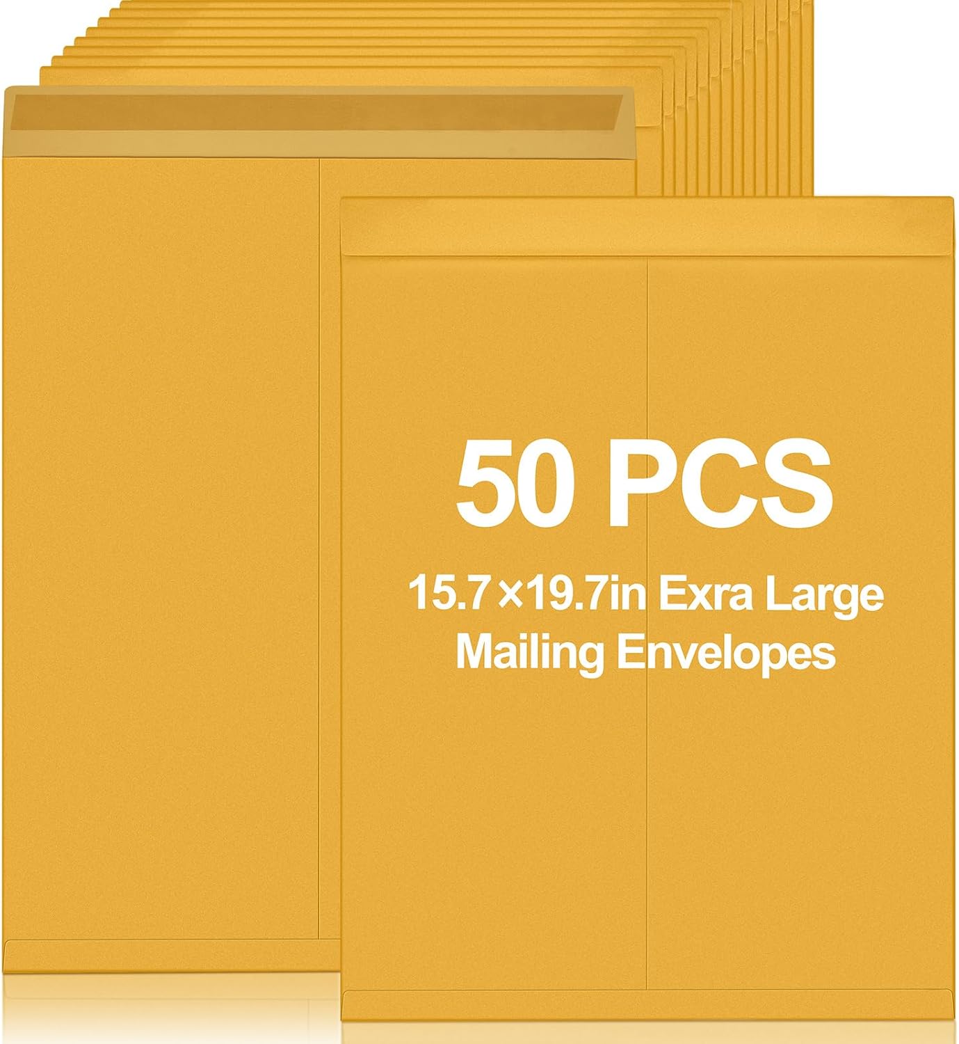 50 Pcs 16 x 20 Inch Extra Large Mailing Envelopes 32lb with Gummed Flaps, Catalog Envelopes Jumbo Craft for Mailing, Storage and Organizing Documents Office Supplie