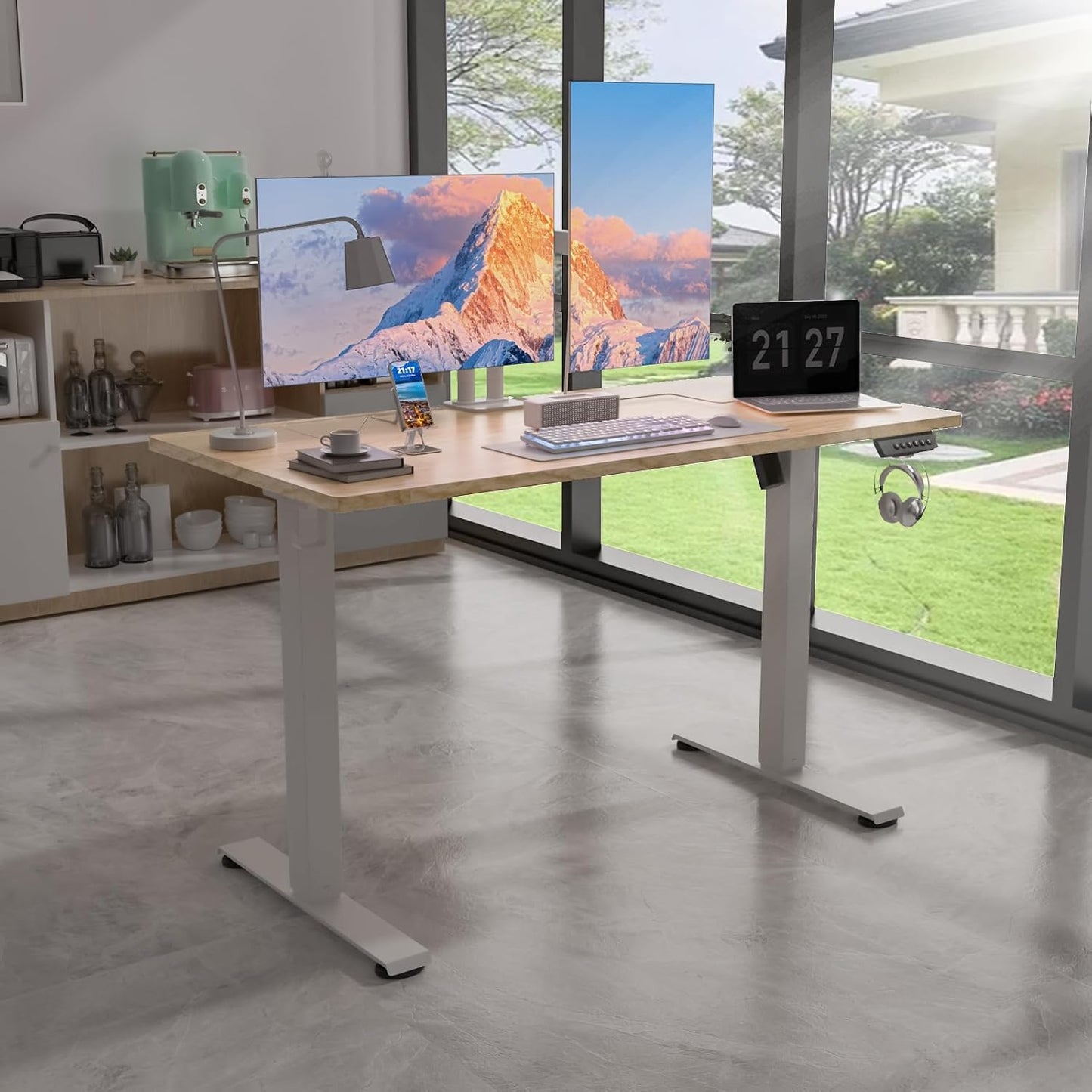 48 * 24 Electric Standing Desk, Adjustable Height Sit Stand Up Desk, Motorized Home Office Computer Gaming Workstation Desk