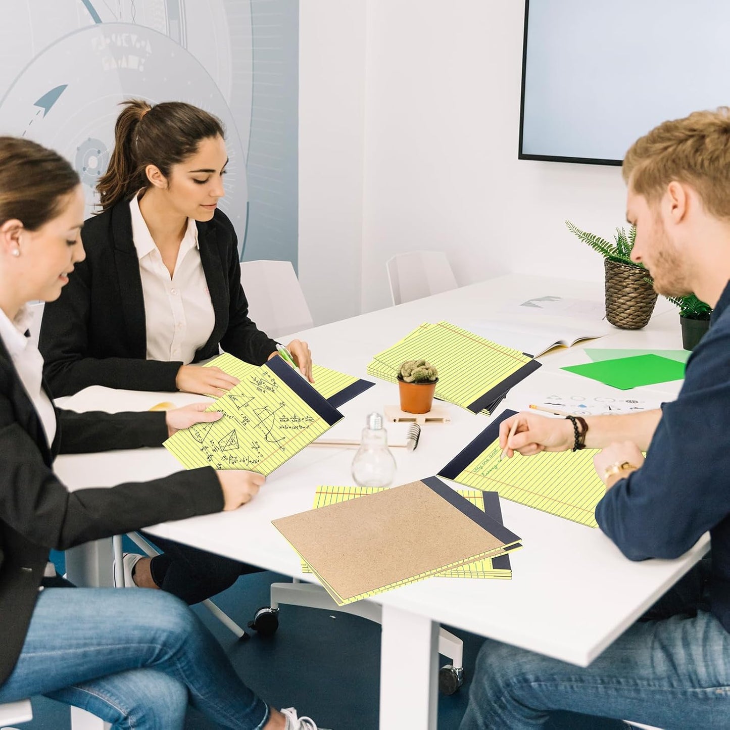 48 Pack Yellow Legal Pads 8.5 x 11 Note Pads 8.5 x 11 Inch Notepad 1440 Sheets Writing Pads Wide Ruled Lined Paper Pads Yellow Paper Note Pads 8.5 x 11 with 30 Sheets Per Legal Pad for School, Office, Home