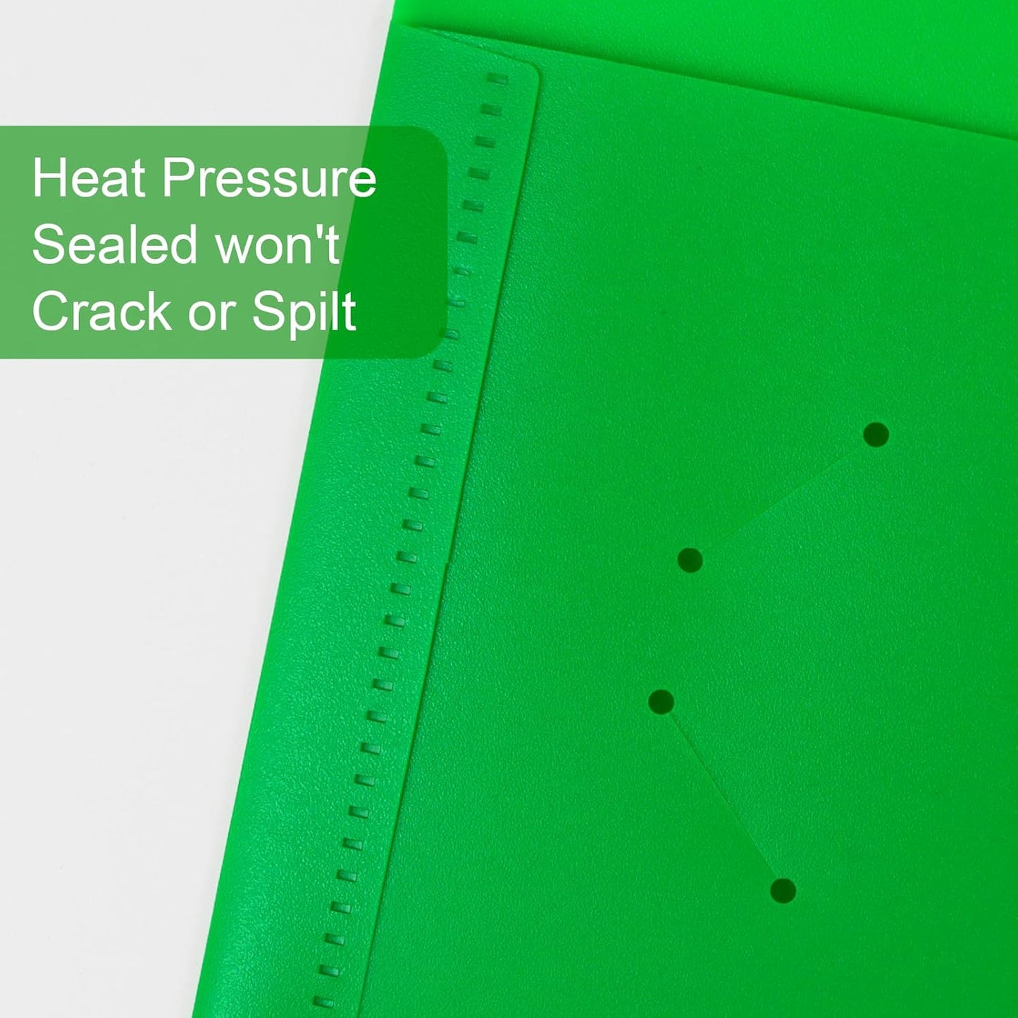 12-Pack Plastic Folders with Pockets,2-Pocket Poly Folders Holds 8-1/2" x 11" Paper for School/Office/Home, Green