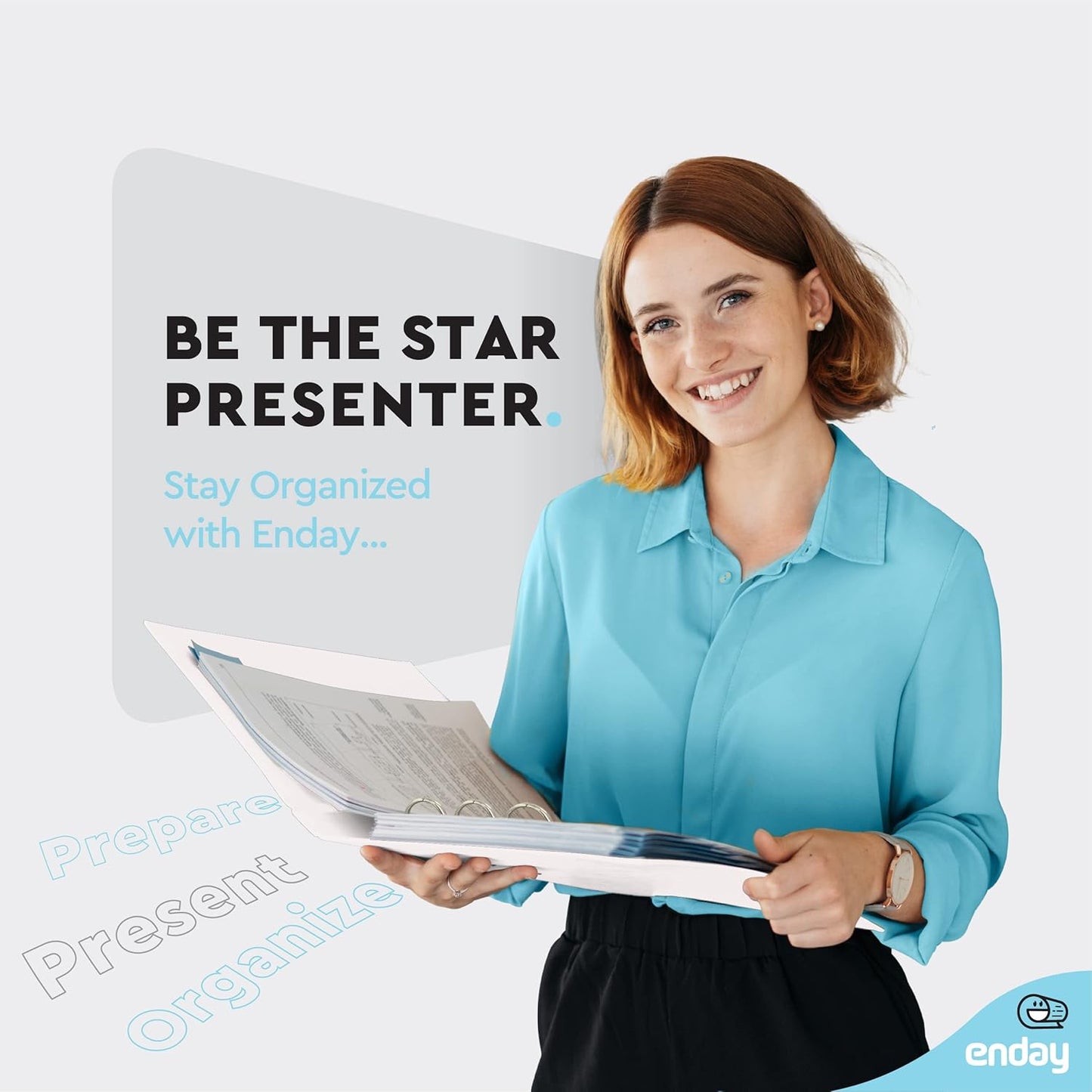 1 Inch 3 Ring Binder 1” Binder White Clear View Cover with 2 Inside Pockets, Colored School Supplies Office and Home Binders, 6 Pack – by Enday