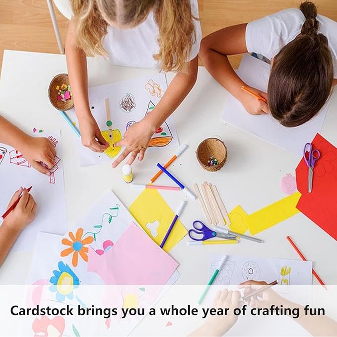 Colored Lightweight Construction Paper - A4 Origami Paper 200 Sheets Colored Paper, 20 Colors Colored Printer Paper Copy Paper, 8.3" X 11.7" Multipurpose Colored 70GSM for DIY Kids Art Craft