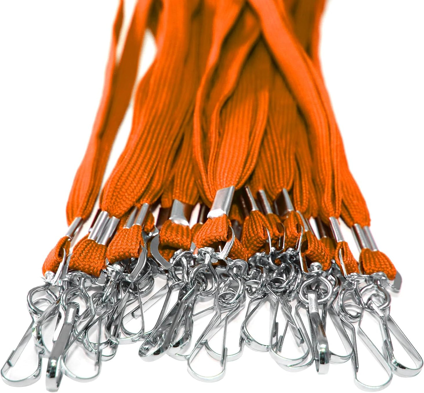60 Pcs Breakaway Lanyards Safety Orange Lanyard with Swivel J Hook Premium Bulk Flat Lanyards 36" for ID Name Badge Holder, ID Badges Cruise, School, Students, Coach, Festival and Hang Keys