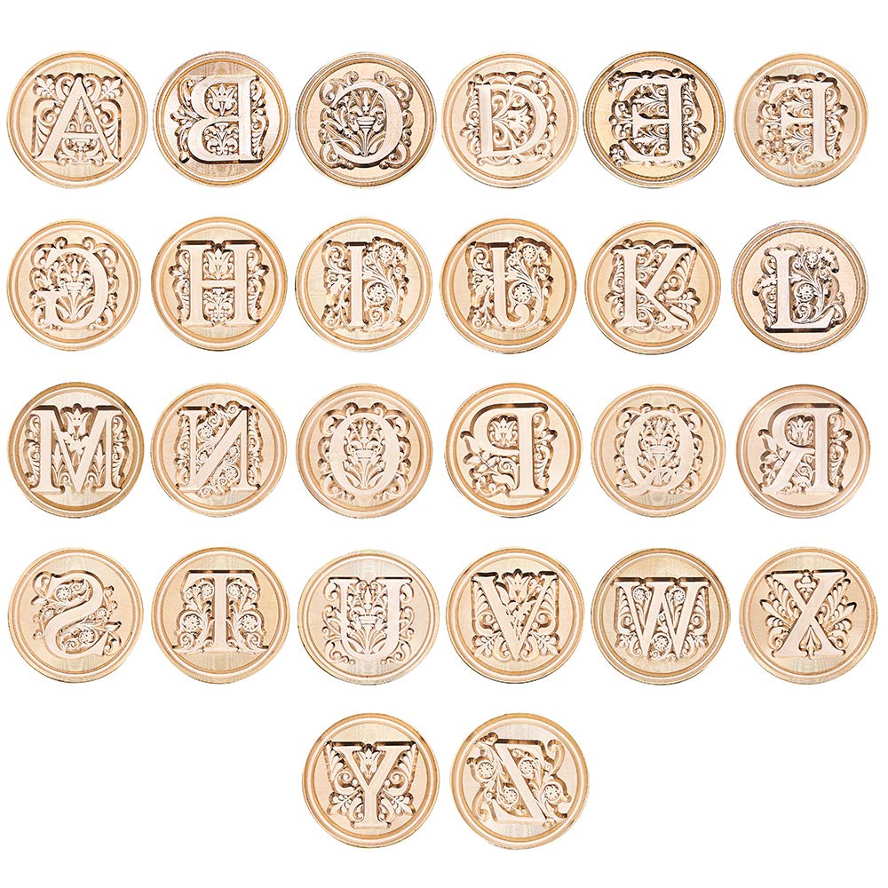 Letter U Sealing Wax Stamp, U Alphabet Wax Seal Stamp for Sealing Wax, Lucky Goddness Alphabet Brass Wax Stamp