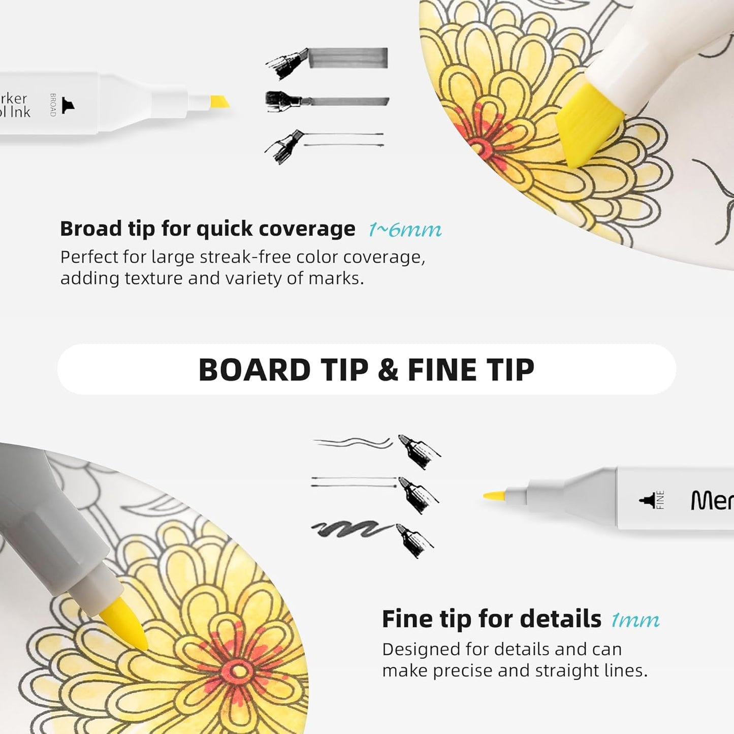 60 Colors Dual Tip Artist Alcohol Markers Set with Carrying Case - Perfect for Coloring, Drawing, Sketching, Card Making and Illustration - Perfect for Adults and Kids