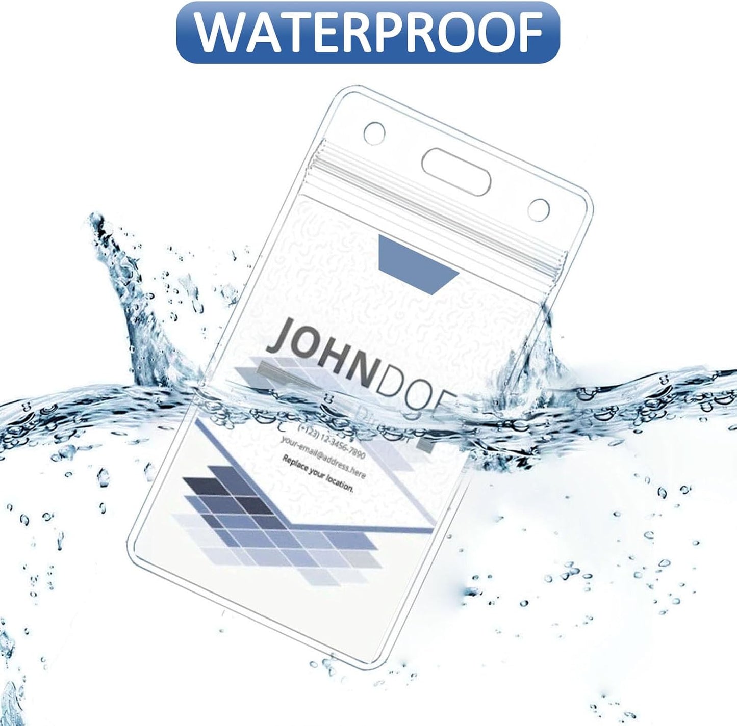 400 Pack Neck Lanyard Bulk with ID Card Holder Lanyards for ID Badges Vertical Name Badge ID Card Holders Flat Neck Lanyards with Clip for Nurses Teacher Students, Blue