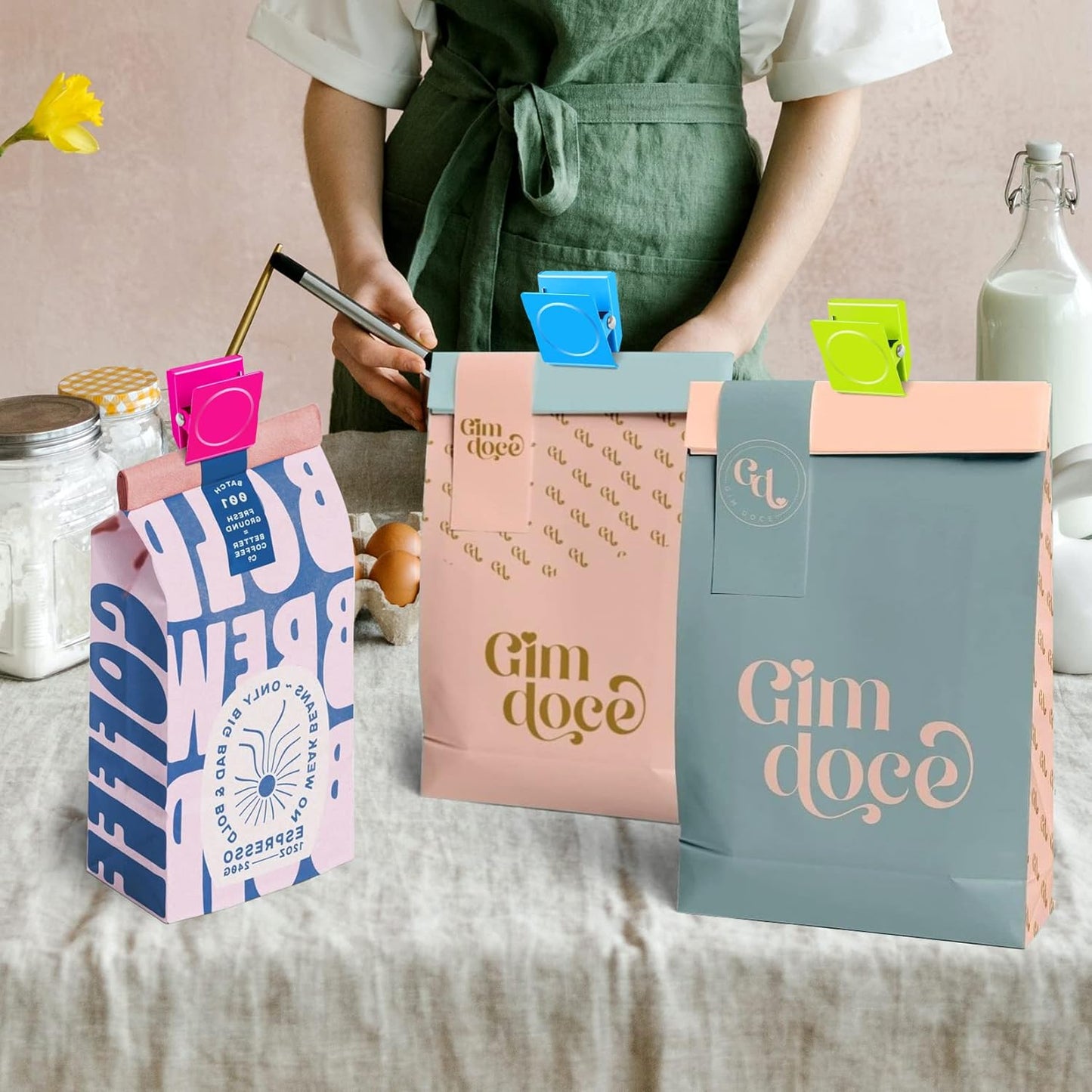 Grtard 12 Pack Magnetic Clips Heavy Duty, Colorful Strong Fridge Magnet Clips Heavy Duty, Metal Magnet Clips for Fridge, clip Magnets, Magnetic Clips for Refrigerator, Locker, Whiteboard, Home, Office