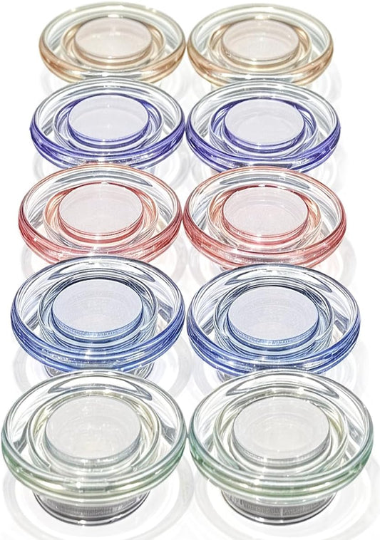 Qualsen Magnets for Whiteboard, Round Fridge Magnets for Dry Board Decorative, Teacher Supplies for School, Classroom, Home, Office, Locker (10pcs- Crystalline Hat)