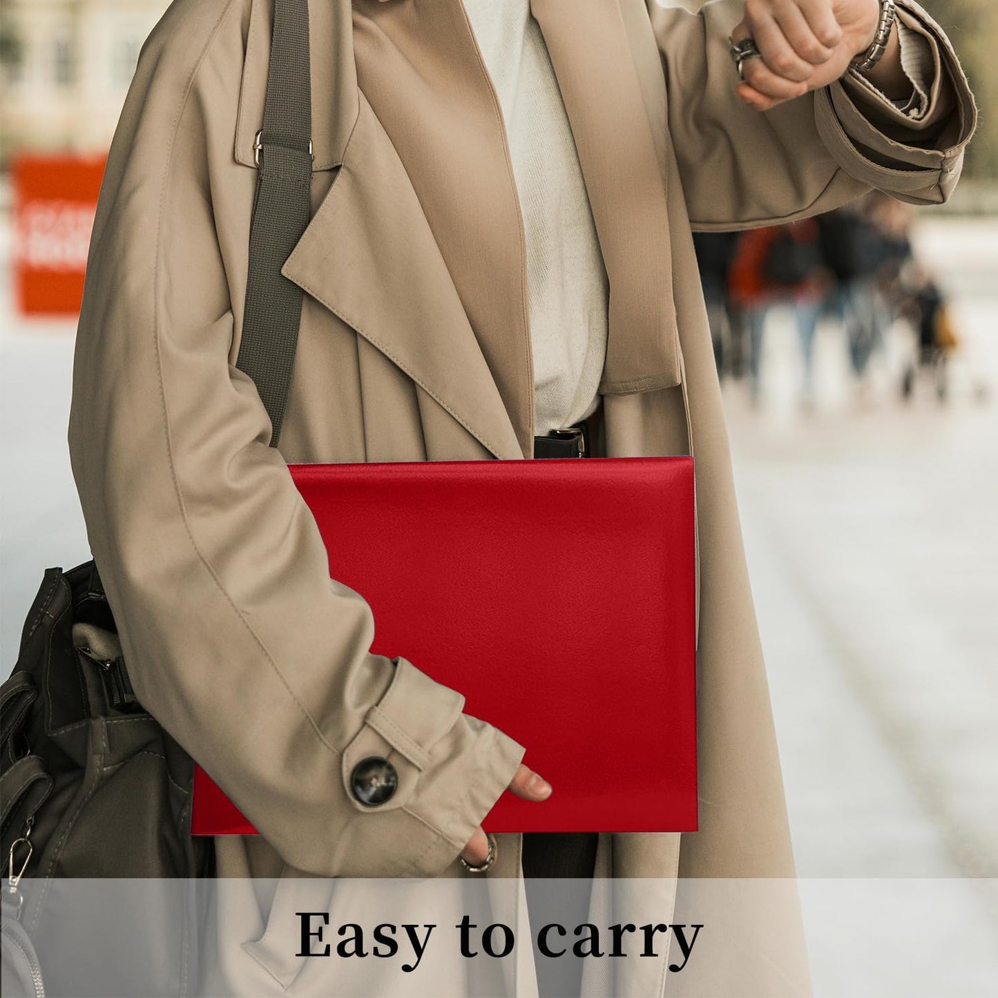 Certificate Holders 8.5"x11" Graduation Diploma Cover Document Leather Folders,Red-2 Pack