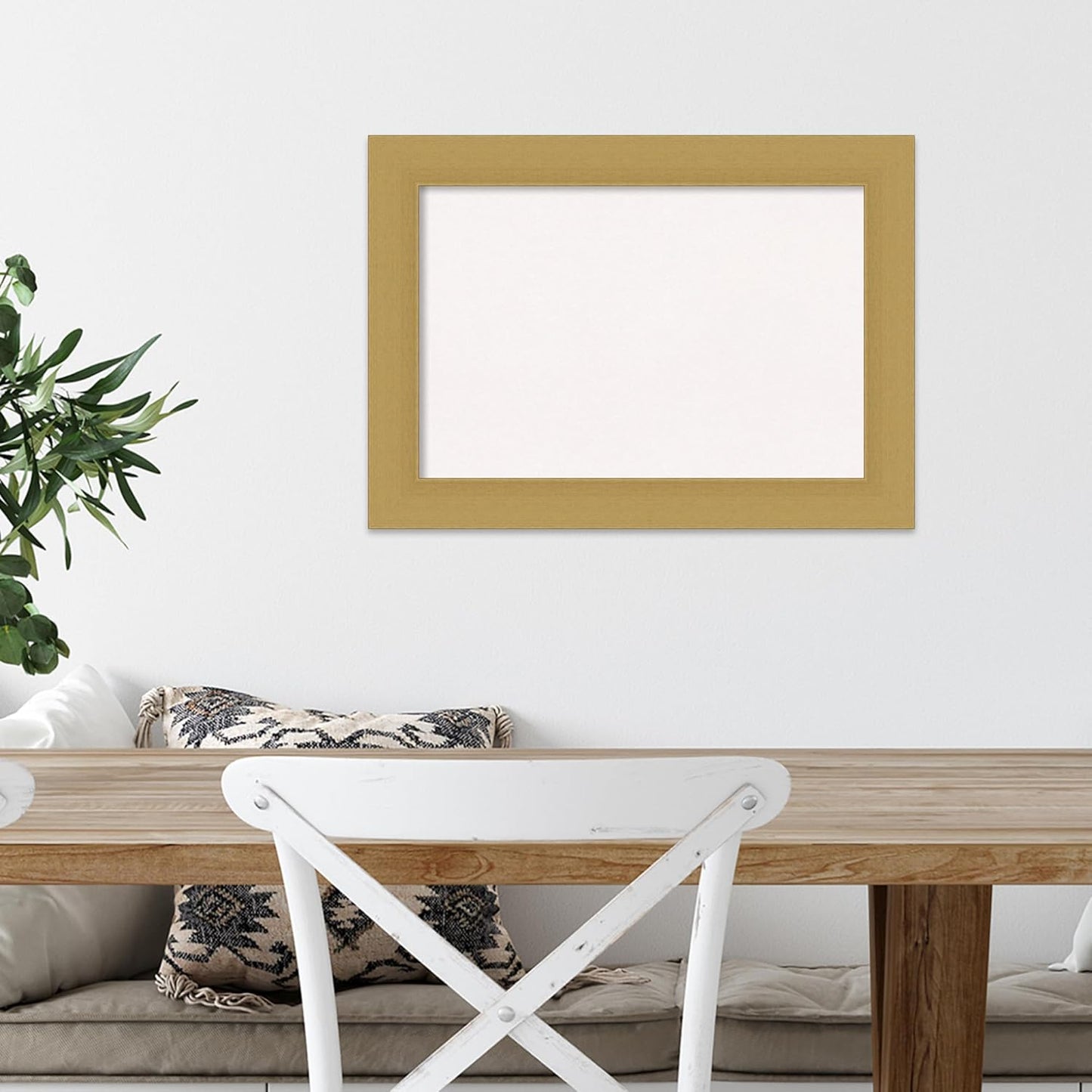 Amanti Art White Cork Board for Wall, 16x22 Vision Board with Gold Frame, Small Corkboard Office Decor for Home Organization, Casual Corkboard Pinboard to Display Items for Home Organization in