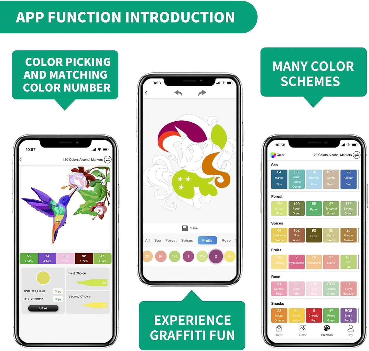 168 Colors Alcohol Markers with Free App, Dual Tip Art Markers with Kickstand Case for Artists Adults and Kids. Alcohol Based Marker for Coloring Painting Sketching and Drawing, Great Gift
