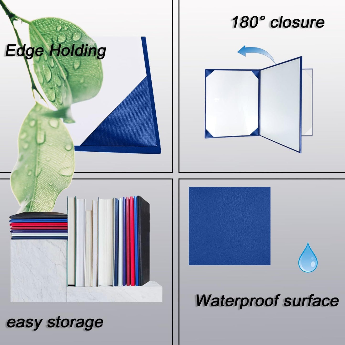 Diploma Cover 8.5x11 Inch, Graduation Certificate Holder - Elegant Faux Leather Folder for Graduation, Wedding Officiant, Award Certificates,Refillable,Royal Blue-1 Pack