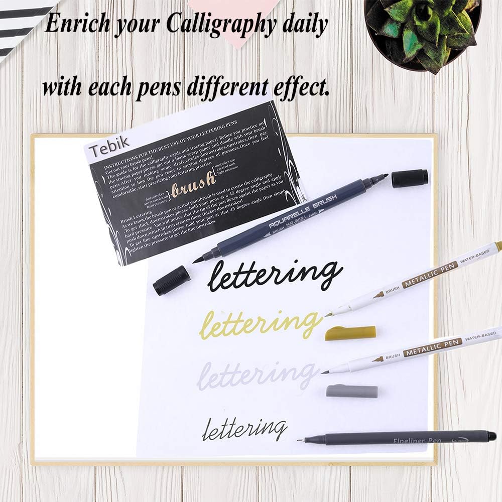 Calligraphy Pens Set, 22 Pack Hand Lettering Pens Kit, Calligraphy Markers with for Beginners Writing, Journaling, Signature, Art Drawing, Illustrations, Card Making, Design