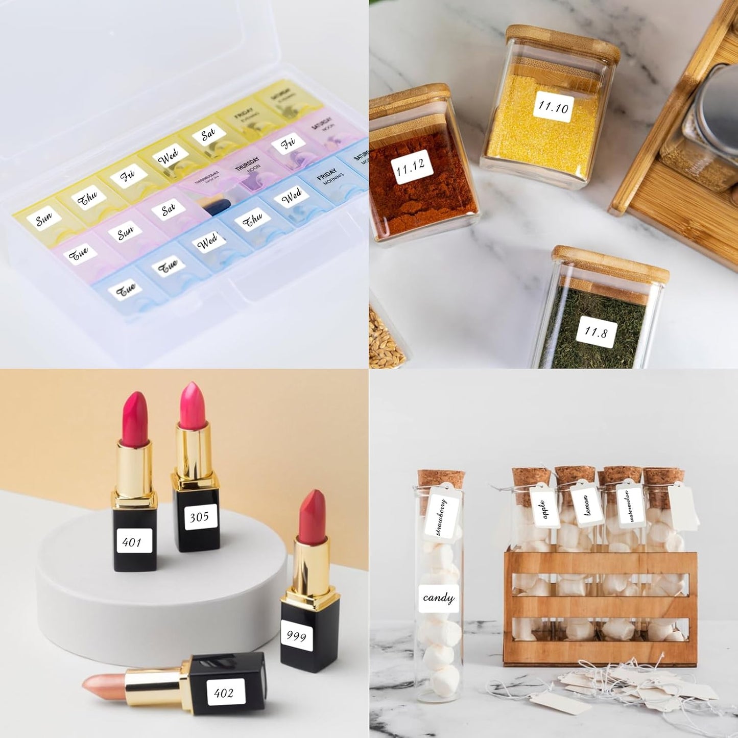 3040 Pcs Matte Small White Labels Stickers Blank Labels Removable Price Tags Labels Stickers for Jars Boxes File Folders Envelopes School Office Kitchen (13 X 9 mm)