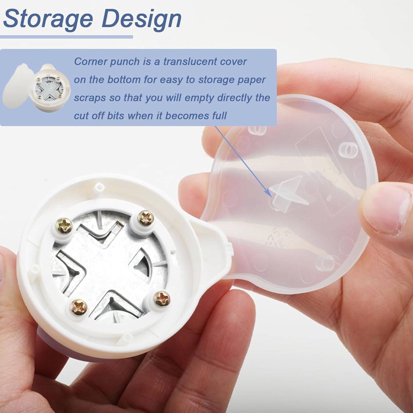 Corner Punch 4 in 1 Corner Rounder Punch (R4+R7+R10+Inside Corner) Corner Cutter for DIY Scrapbooking Photo Tags (Pink)