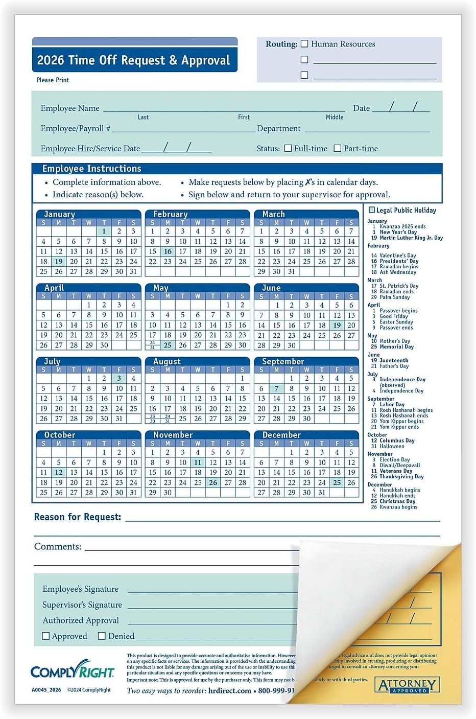 2026 Attendance Tracking Kit