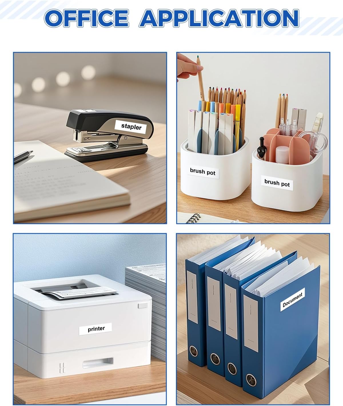 Tze241 18mm 0.7" Laminated White Tape Compatible for Brother Tze-241 Tz-241 P Touch Label Tape Tze Tz 18mm 3/4" Black on White for PTP410 PTD610BT PTD400 PTD600 PTD460BT Label Maker, 4-Pack