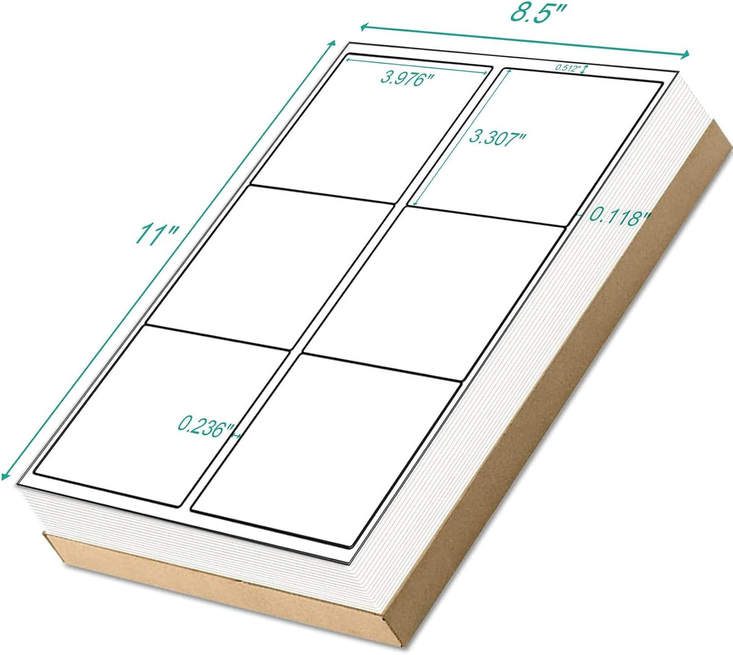 Coopaty FBA 6 UP Shipping Labels, 3-1/3 x 4 Sticker Labels Address Labels Compatible Laser/Ink Jet Jet Printers (4000 Sheets,24000 Labels)