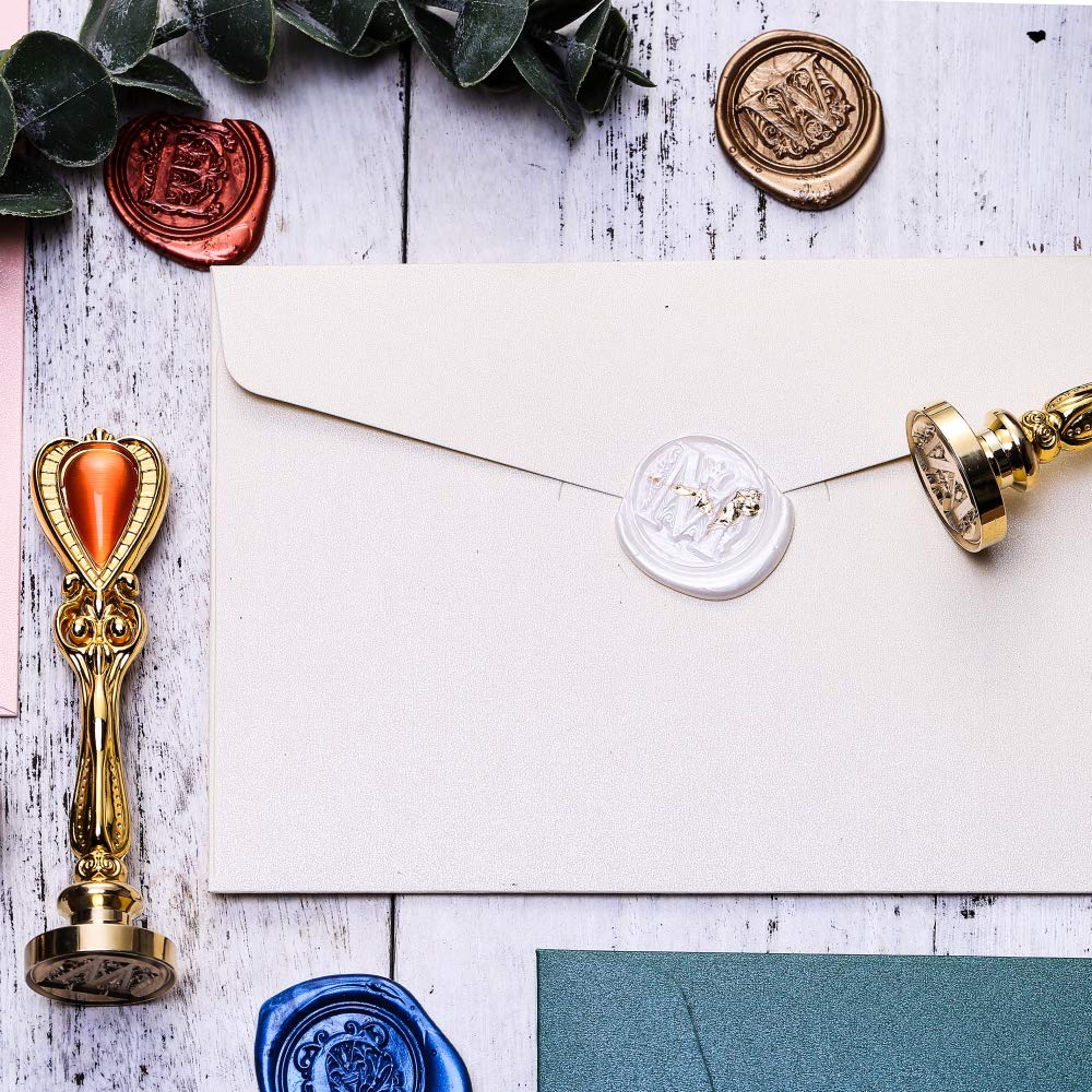 Letter B Sealing Wax Stamp, Wax Seal Stamp B, Gold