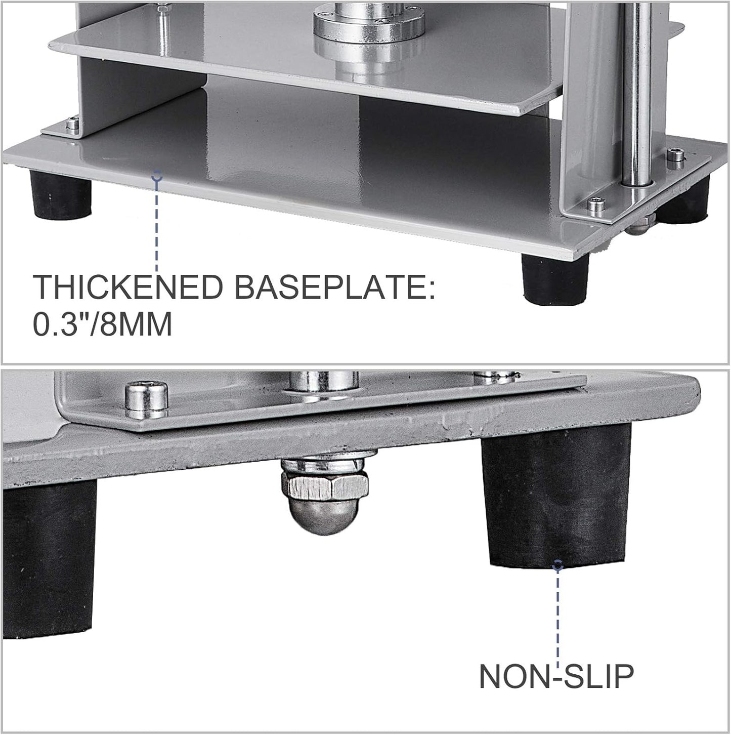 VEVOR Manual Paper Press Machine, 12x8.6 inch for A4 Sized Papers Flatting Machine, 10cm Thickness Steel Frame Manual Flat Paper Press Machine, Papermaking Book Press