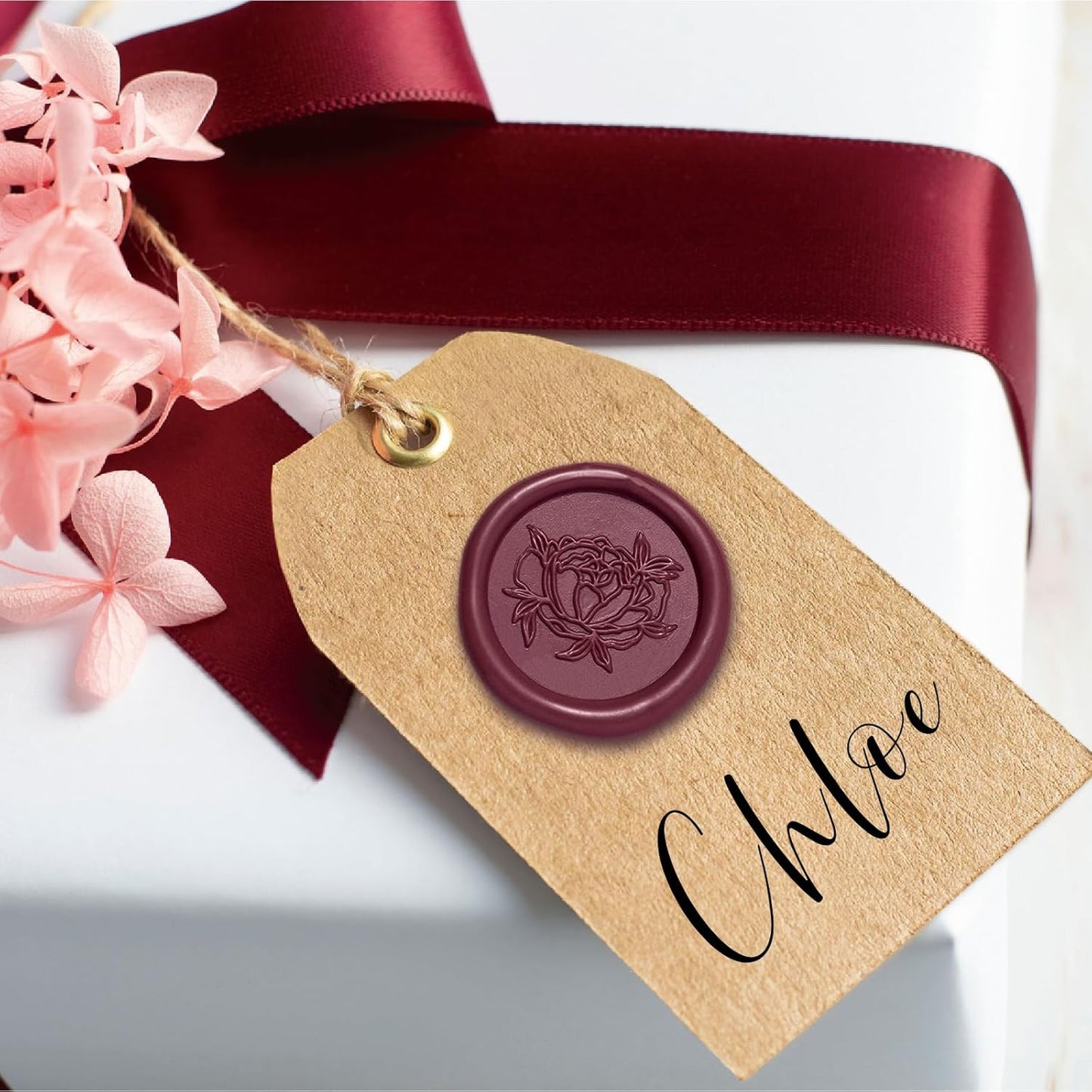 UNIQOOO Jewel Tone Ruby Marsala Red Glue Gun Sealing Wax Sticks for Wax Seal Stamp - Great for Wedding Invitations, Cards Envelopes, Snail Mails, Wine Packages, Christmas Gift Ideas, Pack of 8