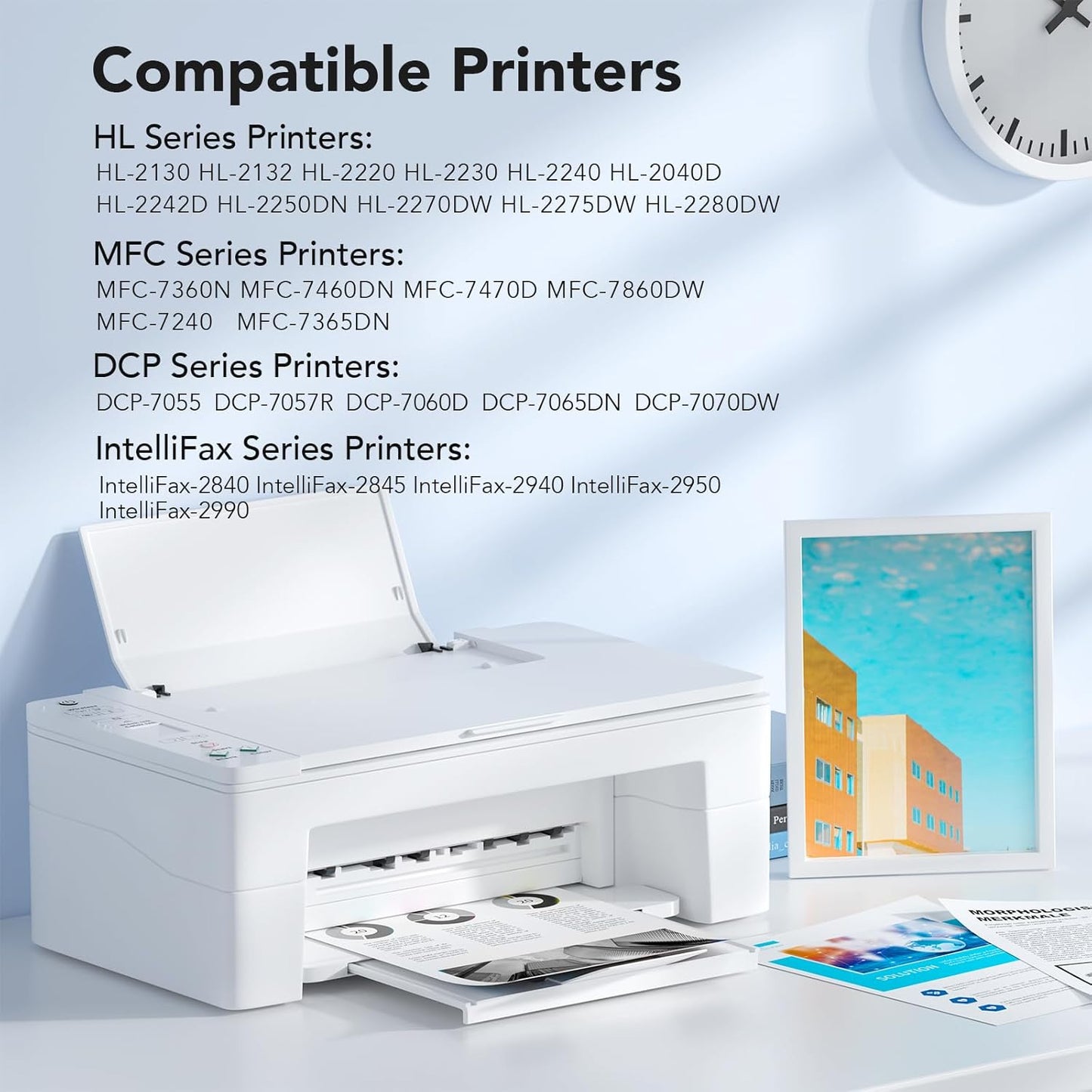 DR420 Drum Unit High Yield Replacement for Brother Printer - 2 Packs, Compatible with HL-2240 HL-2270DW HL-2280DW HL-2230 MFC-7360N MFC-7860DW DCP-7065DN Printer (2 Pack, NOT Toner)