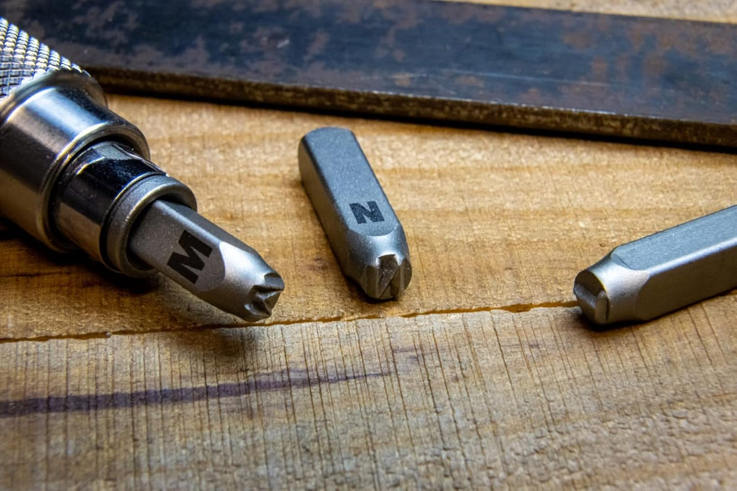 HDIDS509 Hammerless Metal Stamping Kit, 3/16" 39-Piece Alphanumeric Steel Stamps, 5000 LBS Force, A-Z, 0-9, Heavy-Duty Case, USA-Made, ID Stamp, Number and Letter Punch