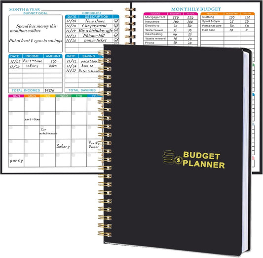 Budget Planner - Monthly Bill Organizer with Expense Saving Debt Notebook to to Take Control of Your Money, Undated Financial Planner/Budget Book, Start Anytime, A5(8.6x5.9 inches),100gsm Paper