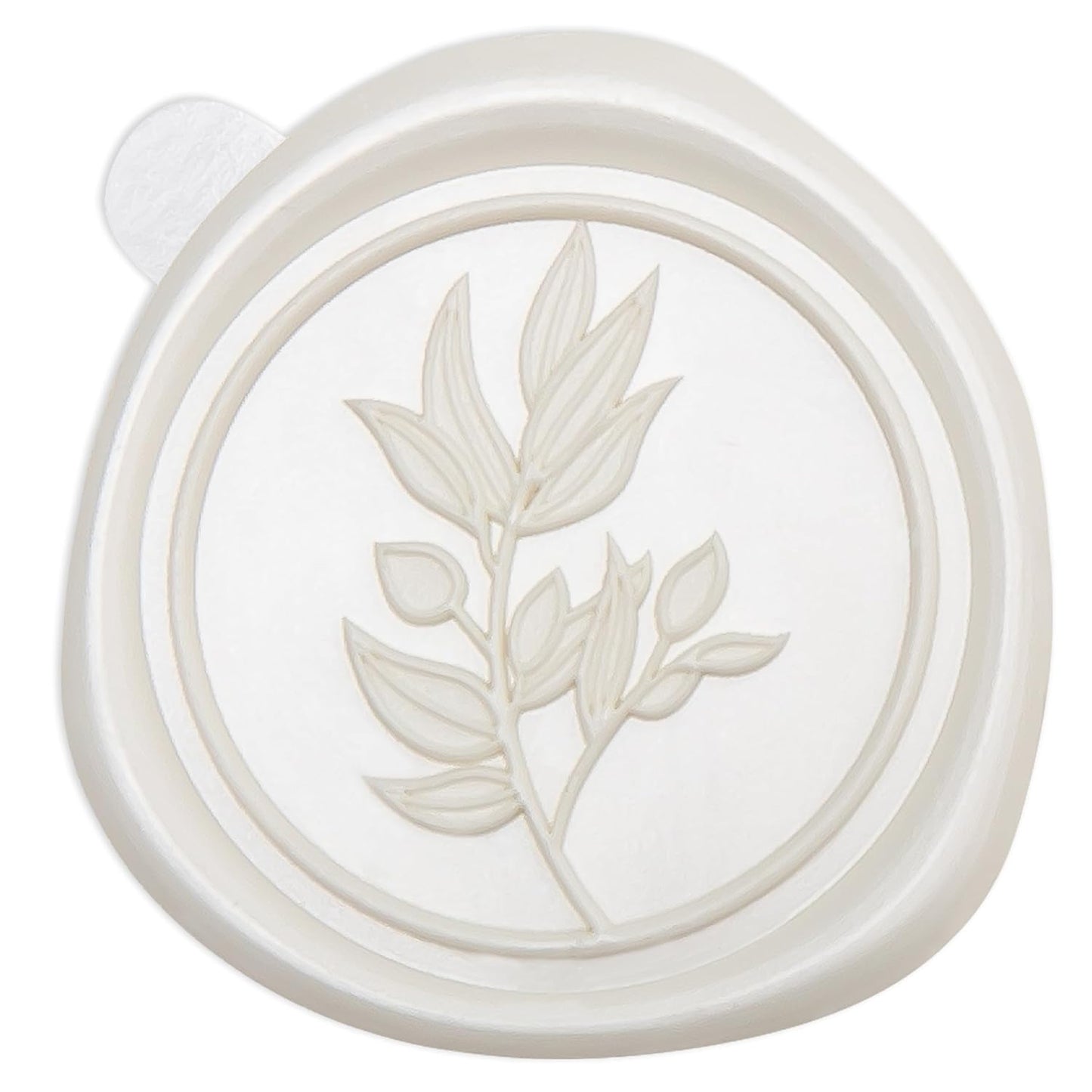 PONATIA Ivory Wax Seal Stickers - Wedding Envelope Seal Stickers, 50 Pcs Self- Adhesive Wax Seals, Perfect for Invitation Cards, Christmas Cards, Gift Wrapping, Party Menu Decor