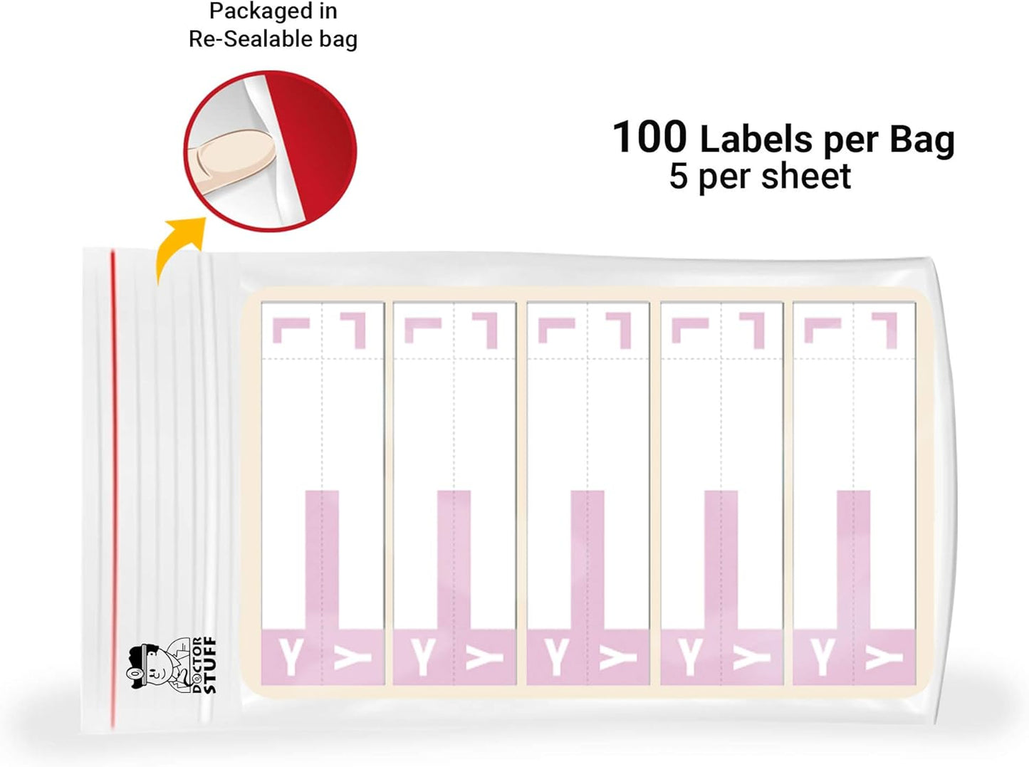 Doctor Stuff - File Folder Labels, Alphabet Letters, L/Y, Compatible with Smead NCC - SNCC Series Alpha Stickers Lavender, 1-5/32" x 3-5/8, 100/Package