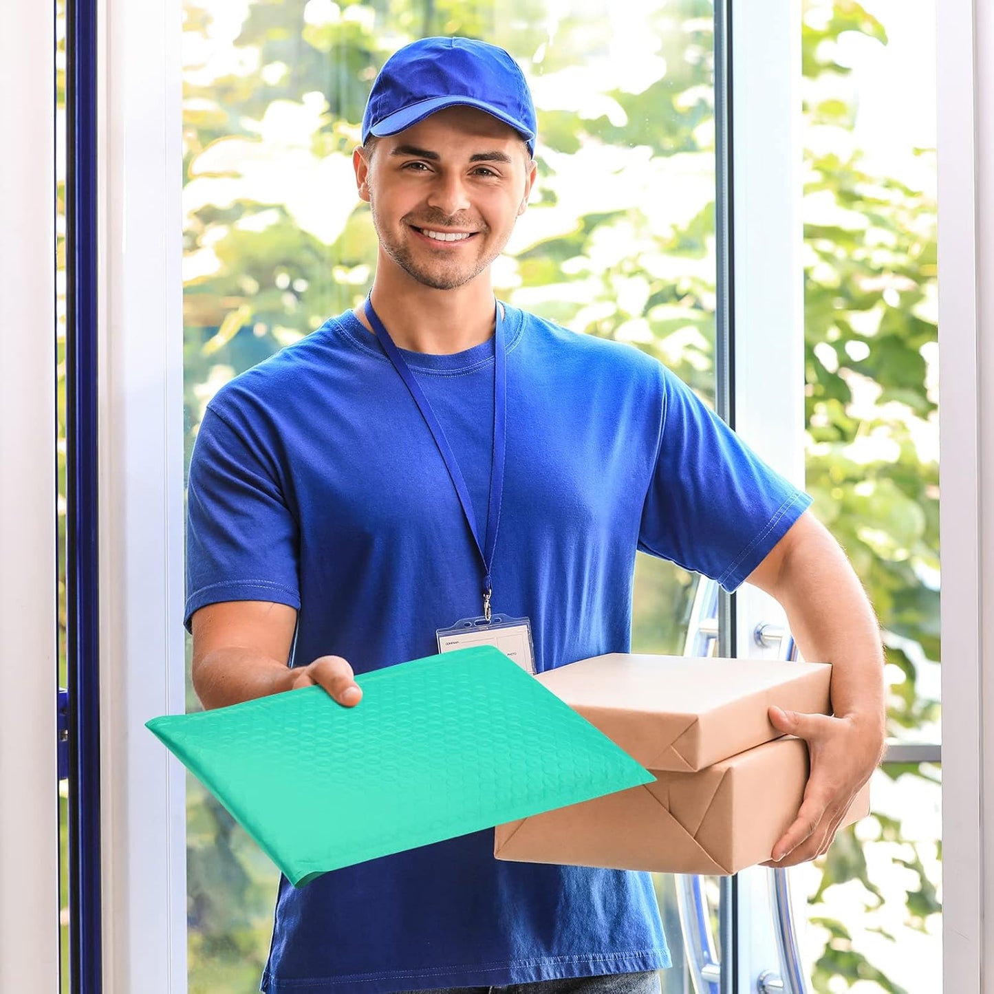 Fuxury Bubble Mailers 8.5x12 Inch 25 Pack, Strong Adhesion Padded Envelopes #2,Self Seal Bubble Envelopes, Waterproof Padded Mailers Packaging for Small Business,Books,Clothes, Makeup Supplies,Teal