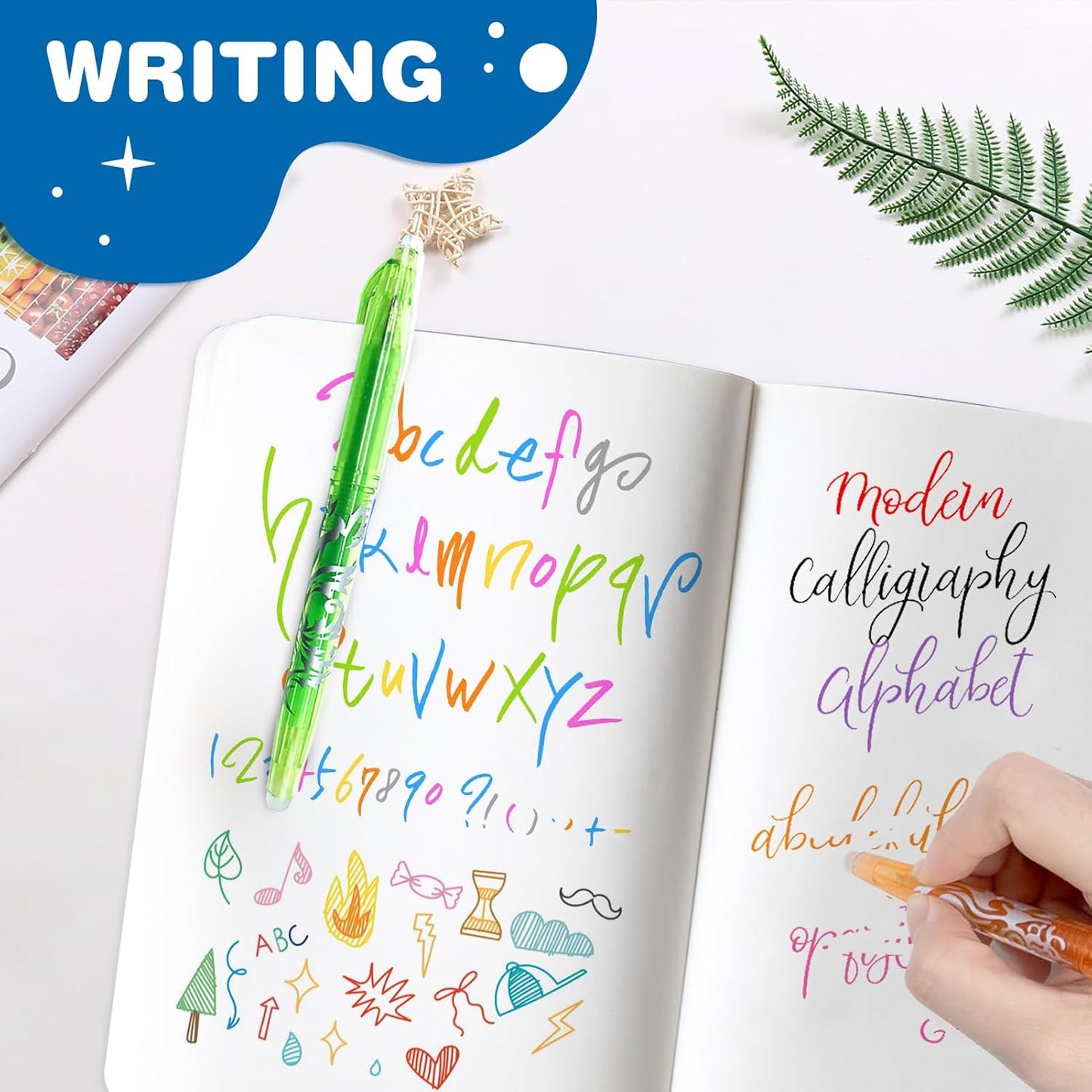 Erasable Gel Pens Multicolor – 12 Pack Smooth Writing Colorful Erasable Pens 0.5mm Fine Tip Quick-Dry Gel Ink Clean Erasing Erasable Marker Pens for Kids Students Adults School