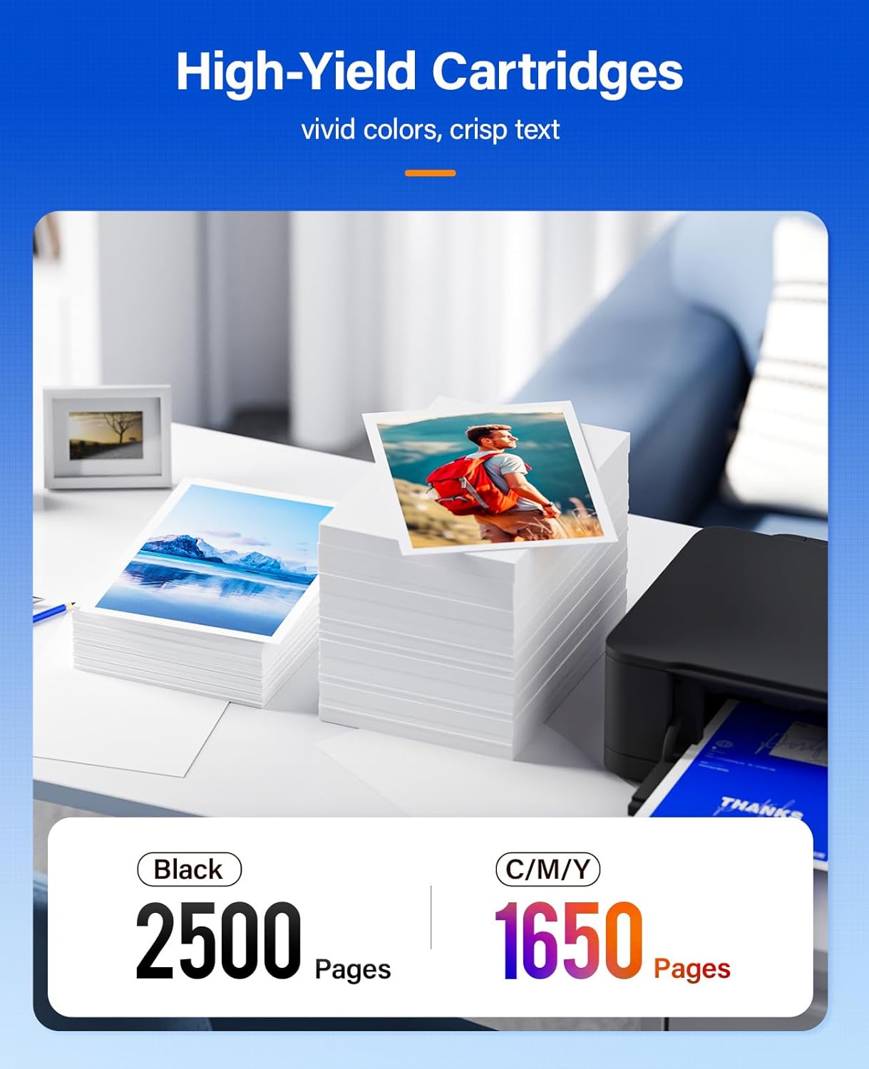 936e 936XL High Yield Ink Cartridges with Chip 4-Pack Set Replacement for HP 936 936e Ink Works with HP OfficeJet Pro 9125e 9135e 9110b 9128e 9130b 9122e 9120e 9730e Printers Black Cyan Magenta Yellow