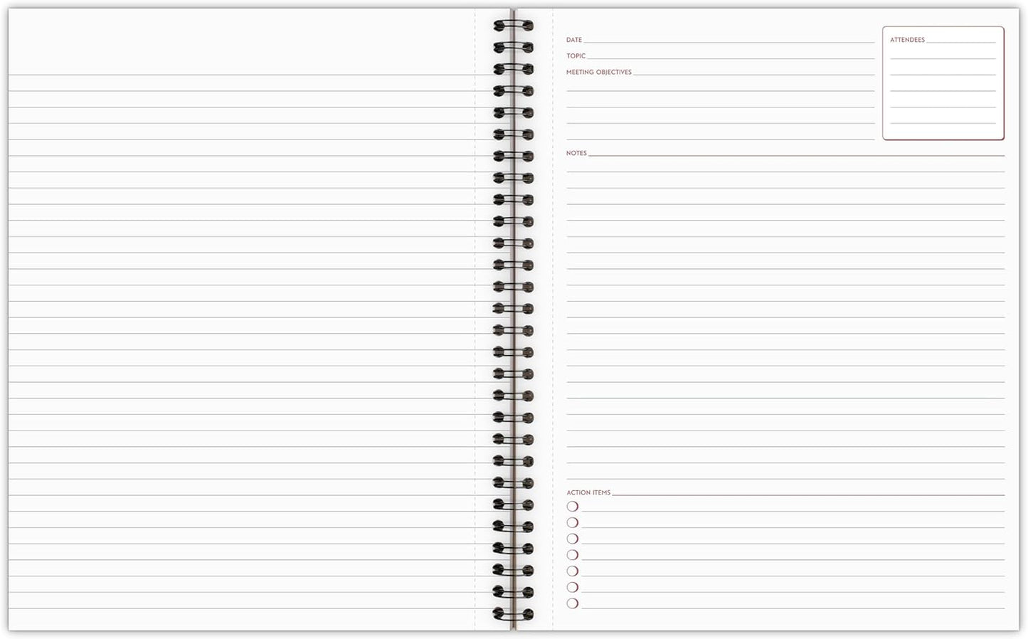 Cambridge Limited Business Notebook, Meeting Format, Legal Ruled Paper, 8-1/4" x 11", 80 Sheets, Flexible Soft Touch Cover, Wirebound, Gray (06132)