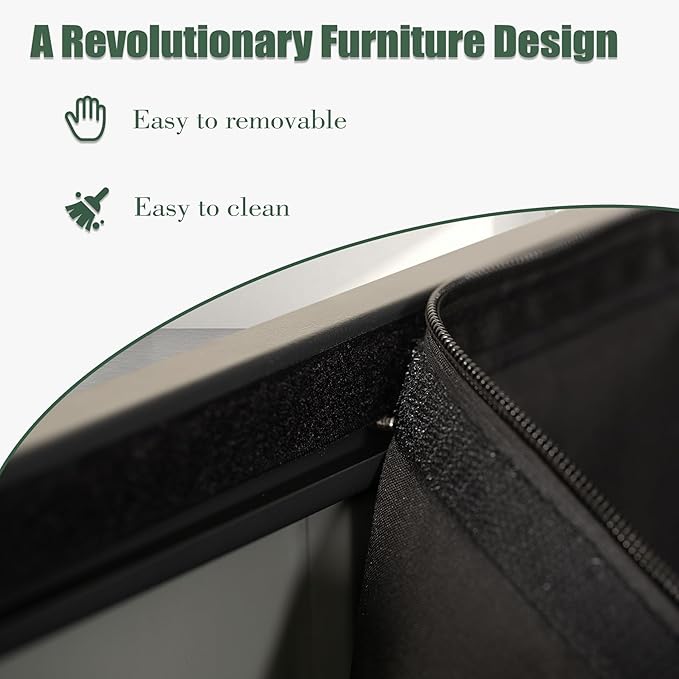 Domi Outdoor Storage Deck Box 100 Gallon, Outdoor Deck Box with Waterproof Storage Bag for Outside Cushions, Garden Tools and Pools Equipment, Gray