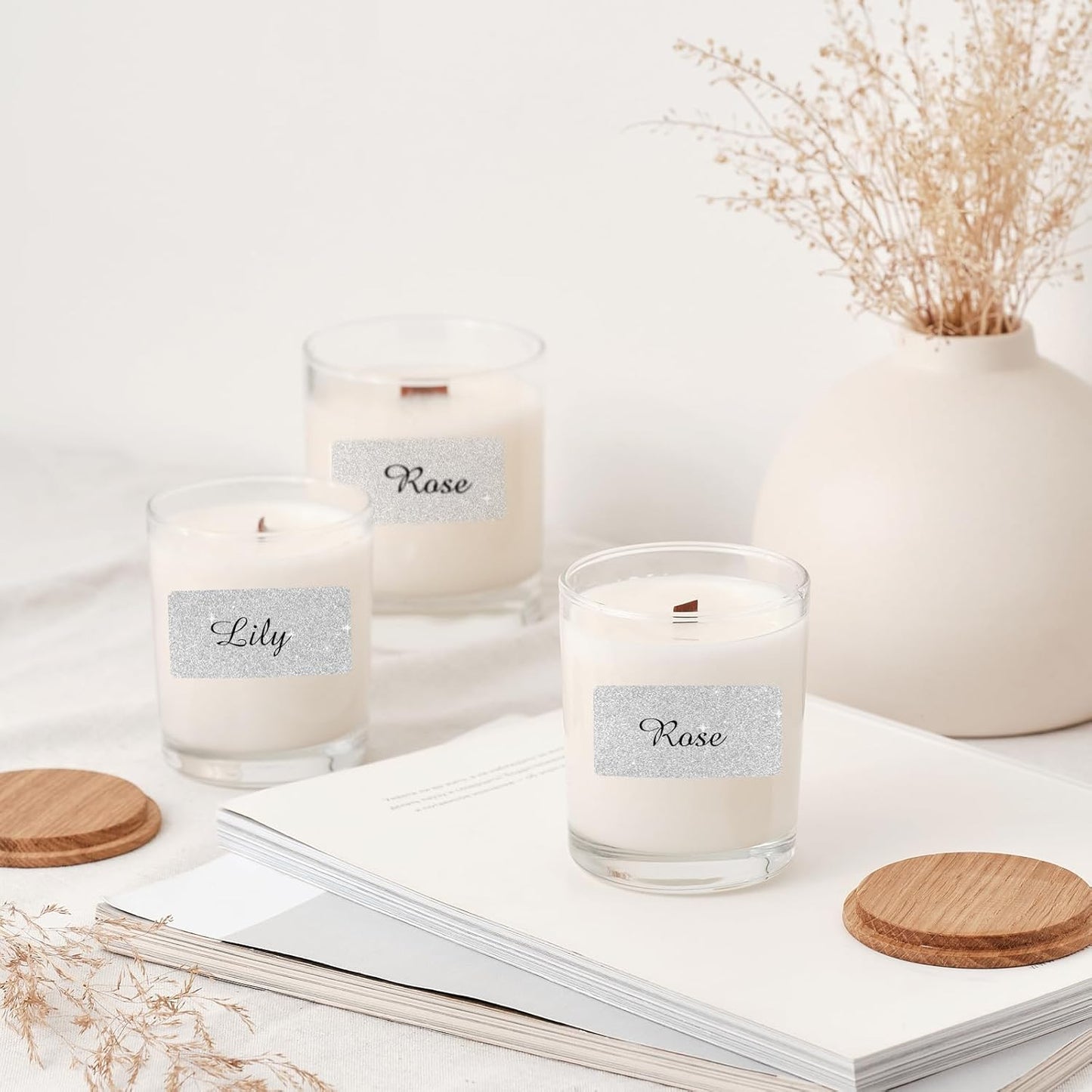 Direct Thermal Label 2x1 Inch- Barcode Labels- Holographic Thermal Sticker Labels for Address, Shipping, Compatible with Rollo Label Printer & MUNBYN& Zebra (300 /Shiny Silver)