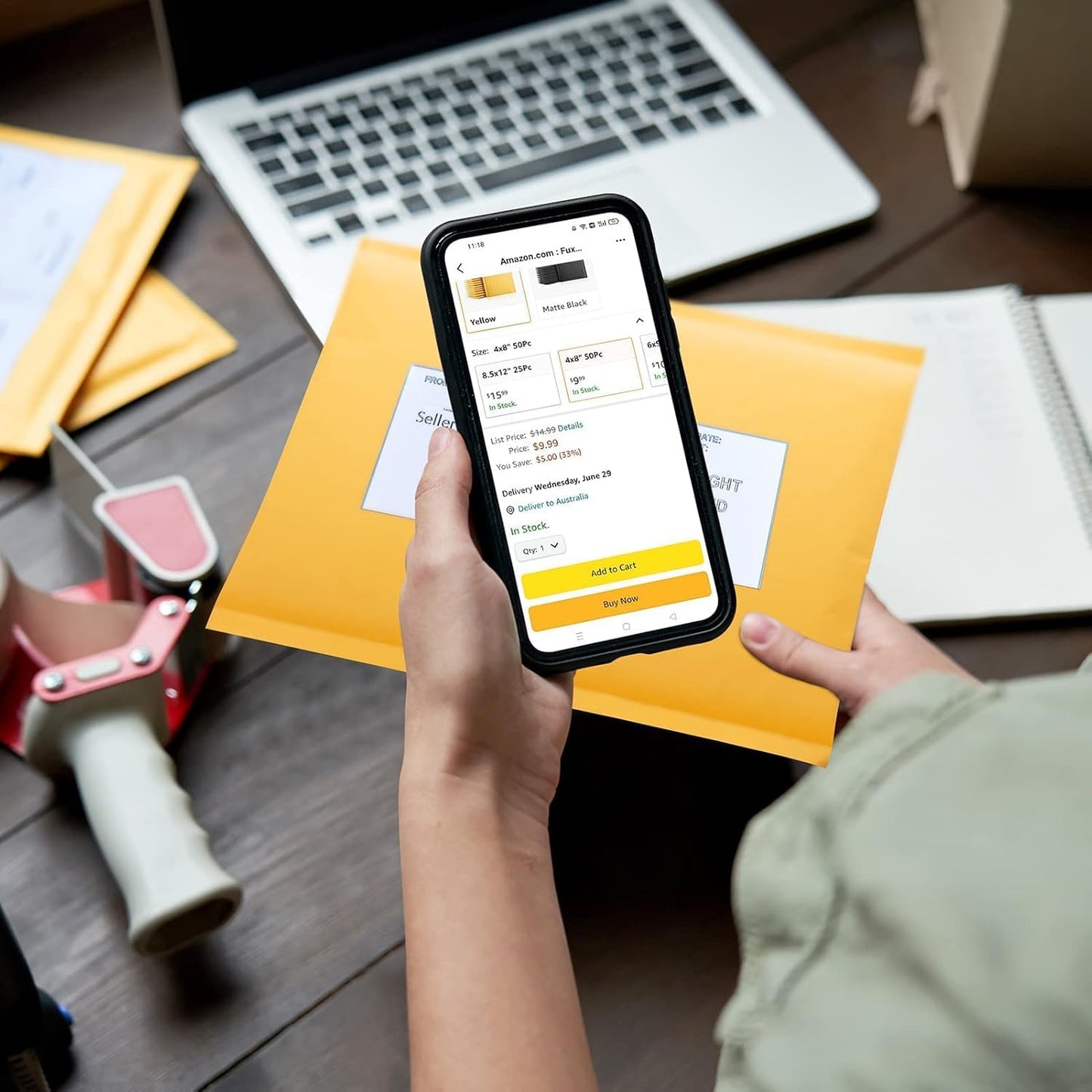 Fuxury Kraft Bubble Mailer 6x10 Inch 600 Pack，Strong Adhesion Padded Envelopes Bulk,Self Seal Bubble Envelopes, Waterproof Cushioned Padded Mailers Packaging for Small Business,#0 Mailers Yellow