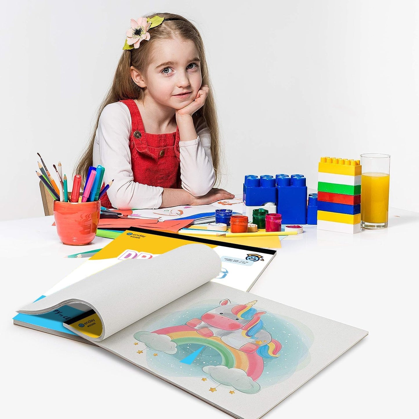 Emraw Sketch Pad for Kids (2 Pack) - 9" x 12" Kids Drawing Pad, 50 Sheets