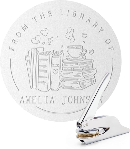 Book Embosser Personalized | Embosser Stamp Custom | Ex Libris | Book Stamp Personalized | from The Library of | Floral Book Press | Library Stamp Personalized
