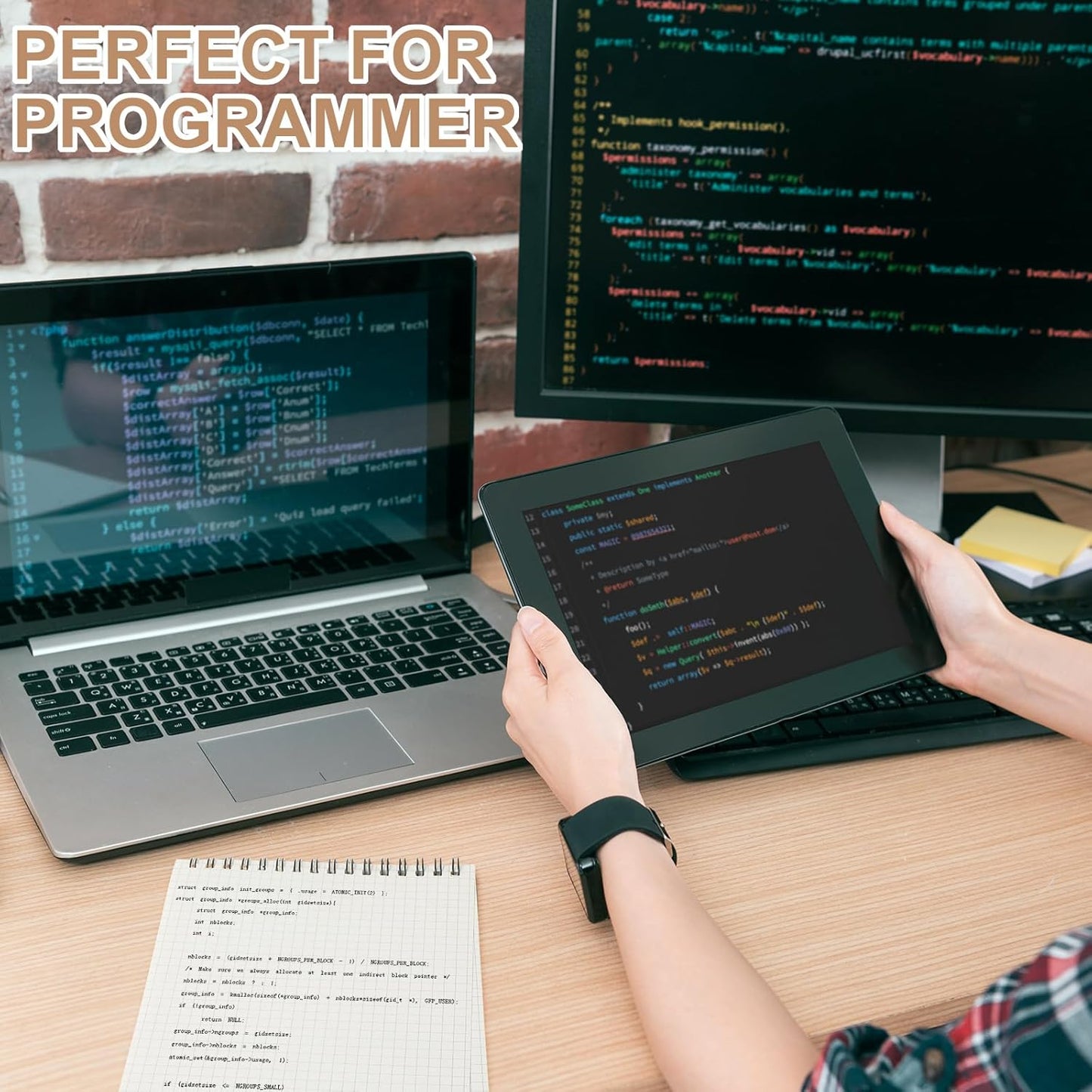 2 Pack Graph Paper Spiral Notepad A5 Top Wirebound Notepad Grid Notebook Steno Pads Memo Notebook Grid Paper 140 Pages for Writing Sketching Drawing Office Supplies (Kraft)